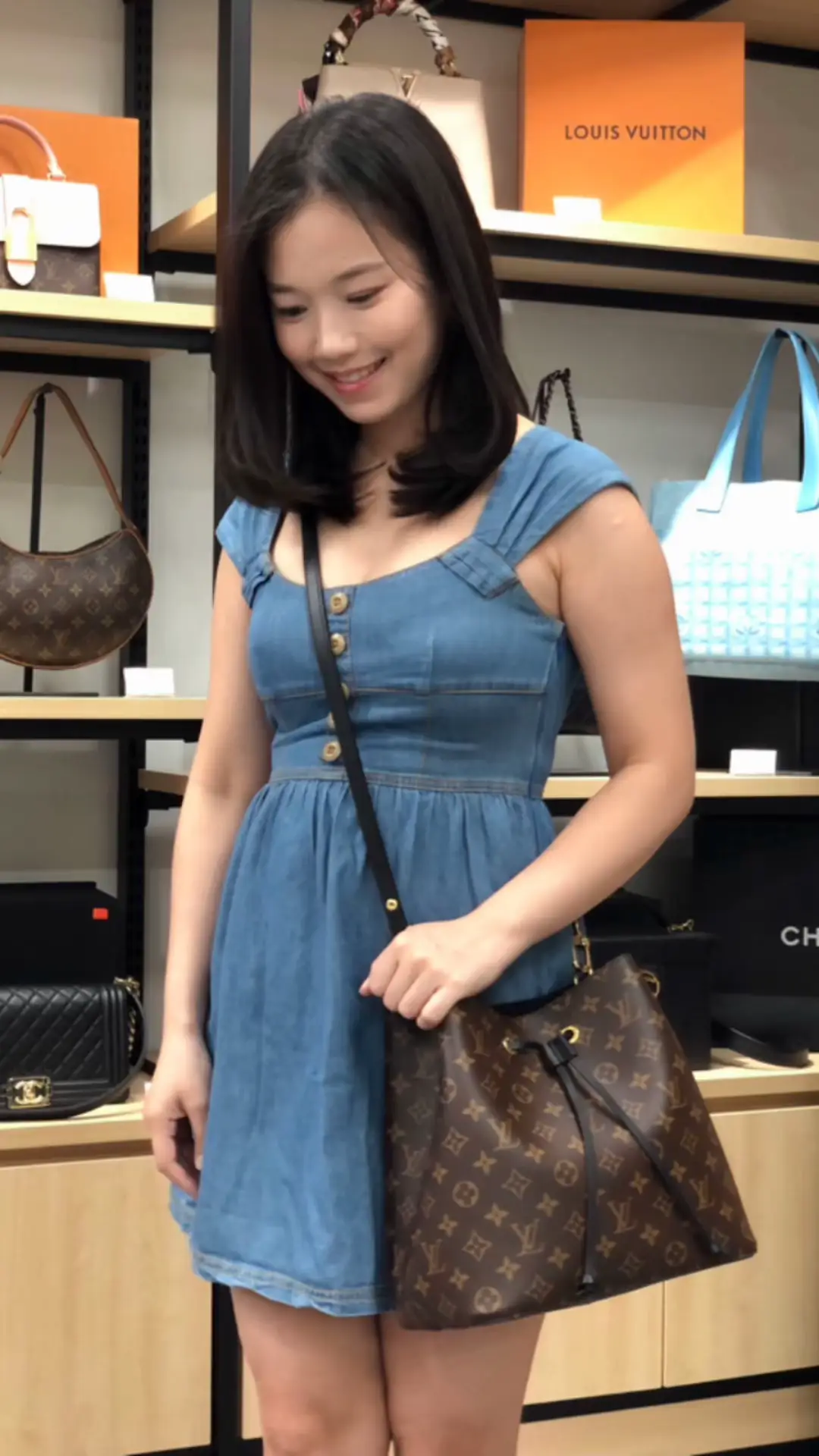 louis vuitton neverfull mm outfit