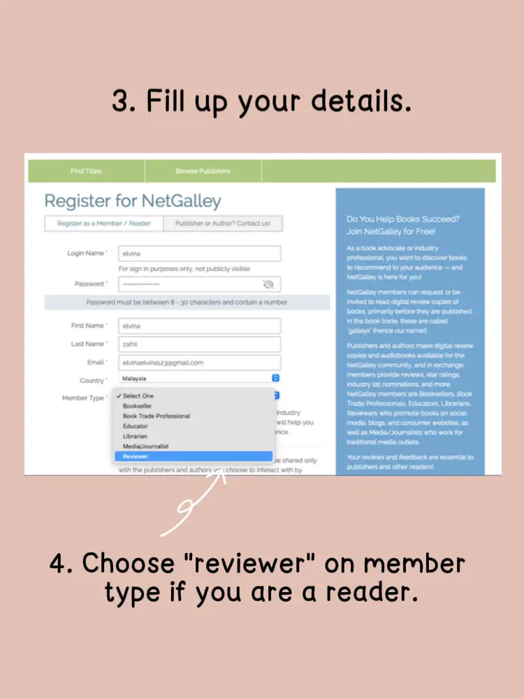 How To Register on NetGalley for First Timer, Galeri disiarkan oleh  elvinareads