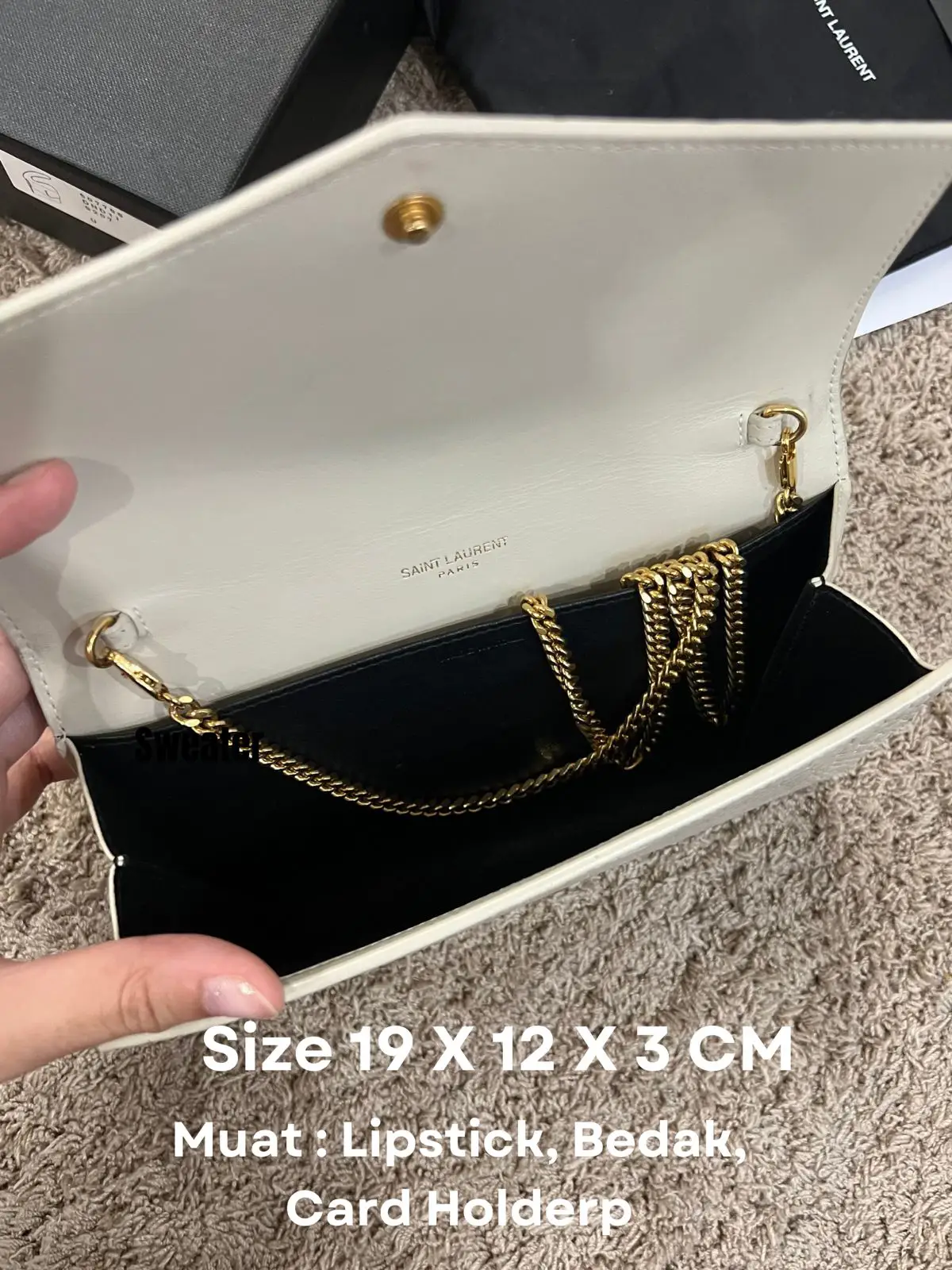 Saint Laurent YSL Uptown Wallet On Chain! Unboxing, what fits inside,  different ways to wear 