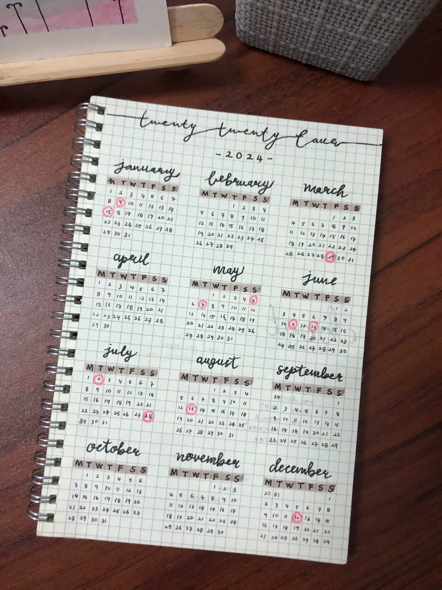 Bullet Journal Setup: My Bullet Journal Setup for 2024 and January