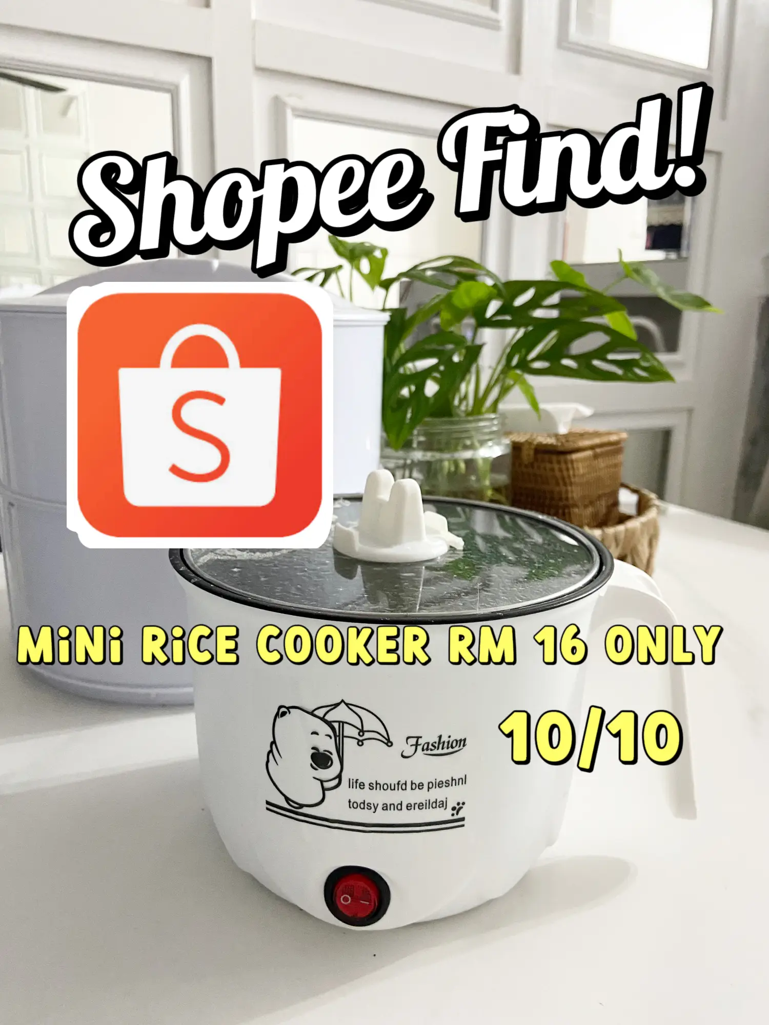 soseki Mini Rice Cooker, 2 Cups Uncooked Cooker Small, One-Touch Screen