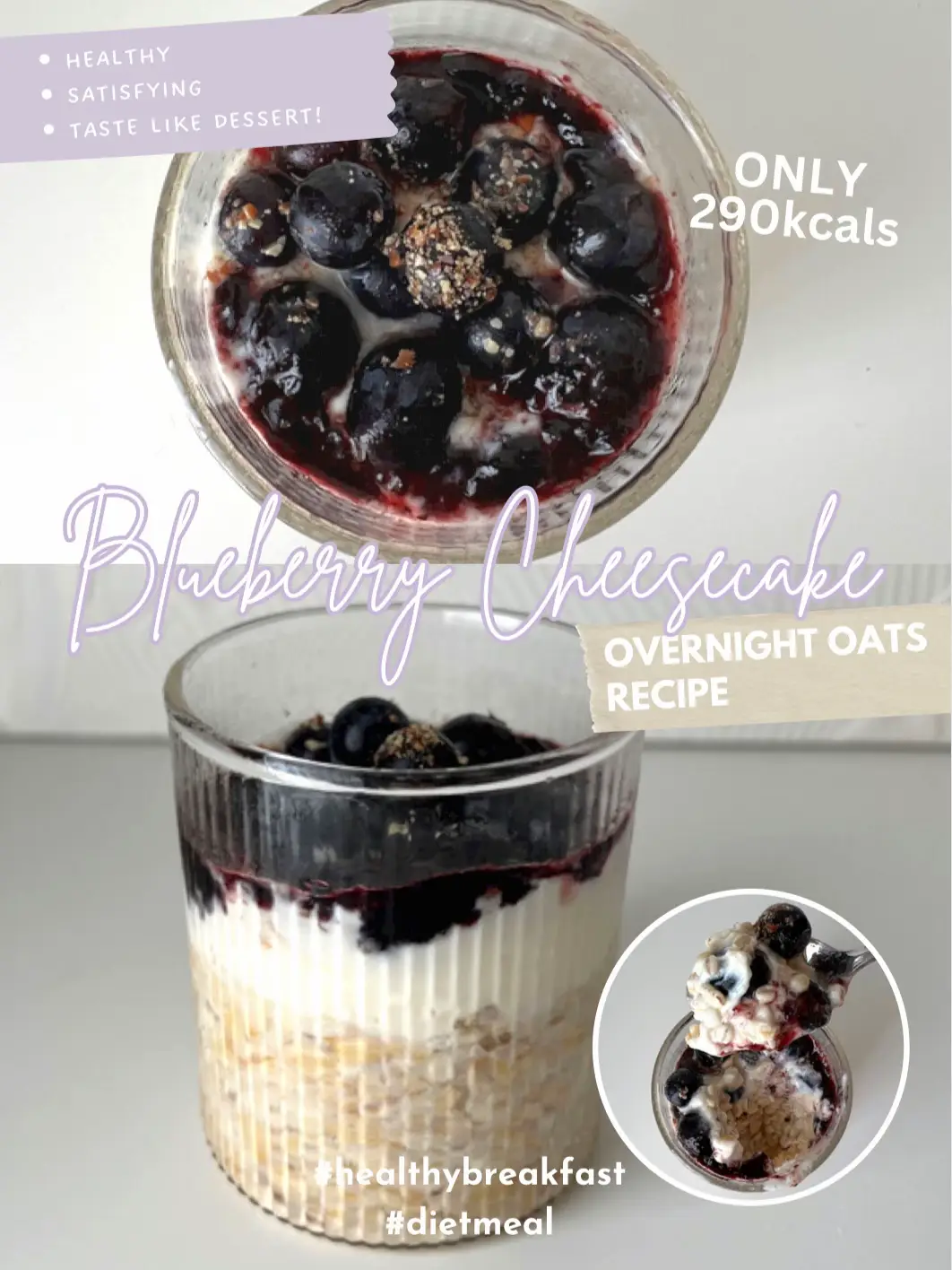 Blueberry Cheesecake Overnight Oats