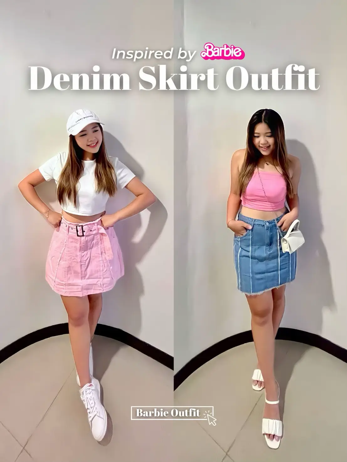 Barbie Pleated Denim Mini Skirt