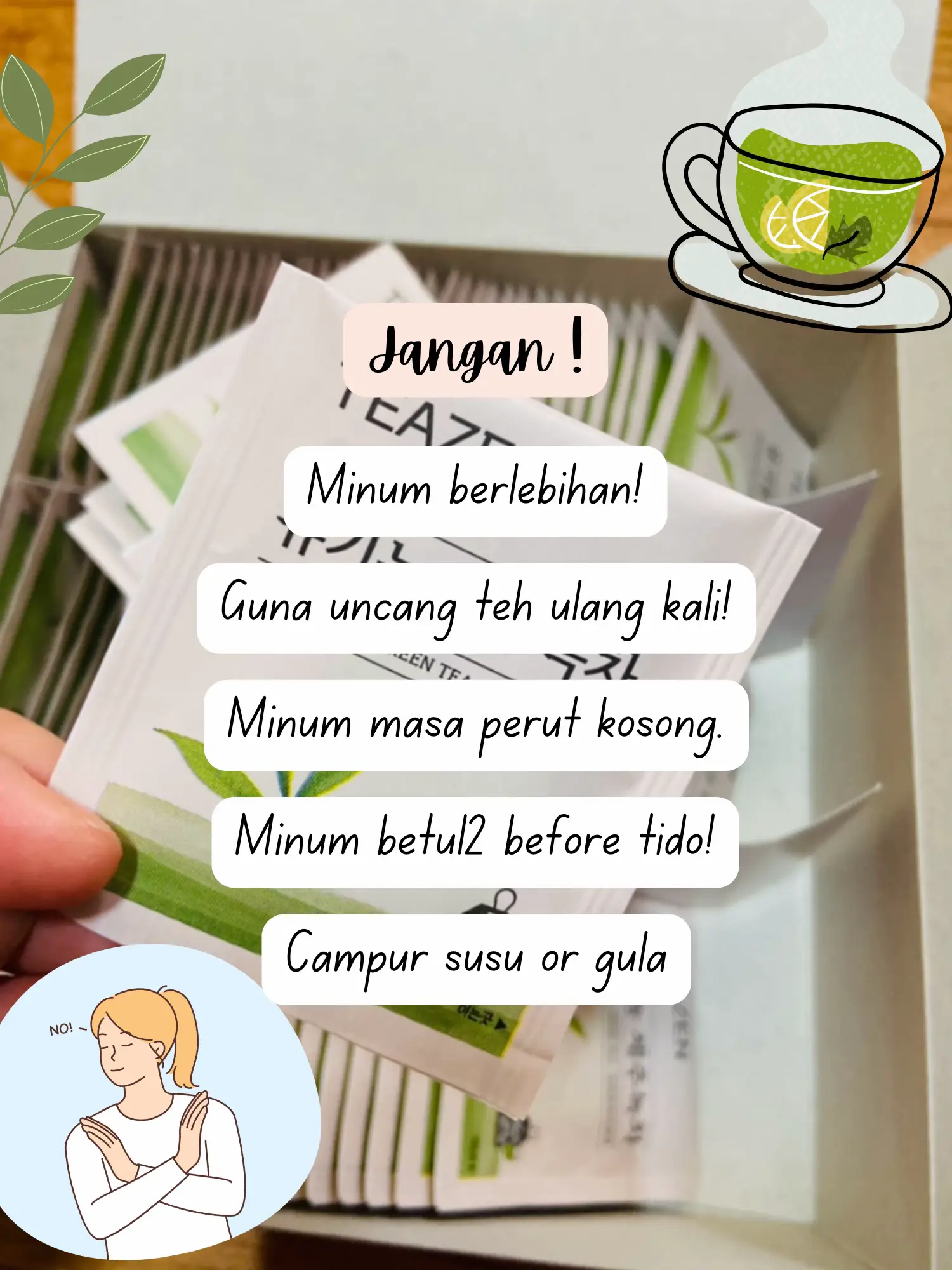 Green tea good for?🤔🍵 diet? Weight loss? Jerawat? แกลเลอรีที่โพสต์โดย