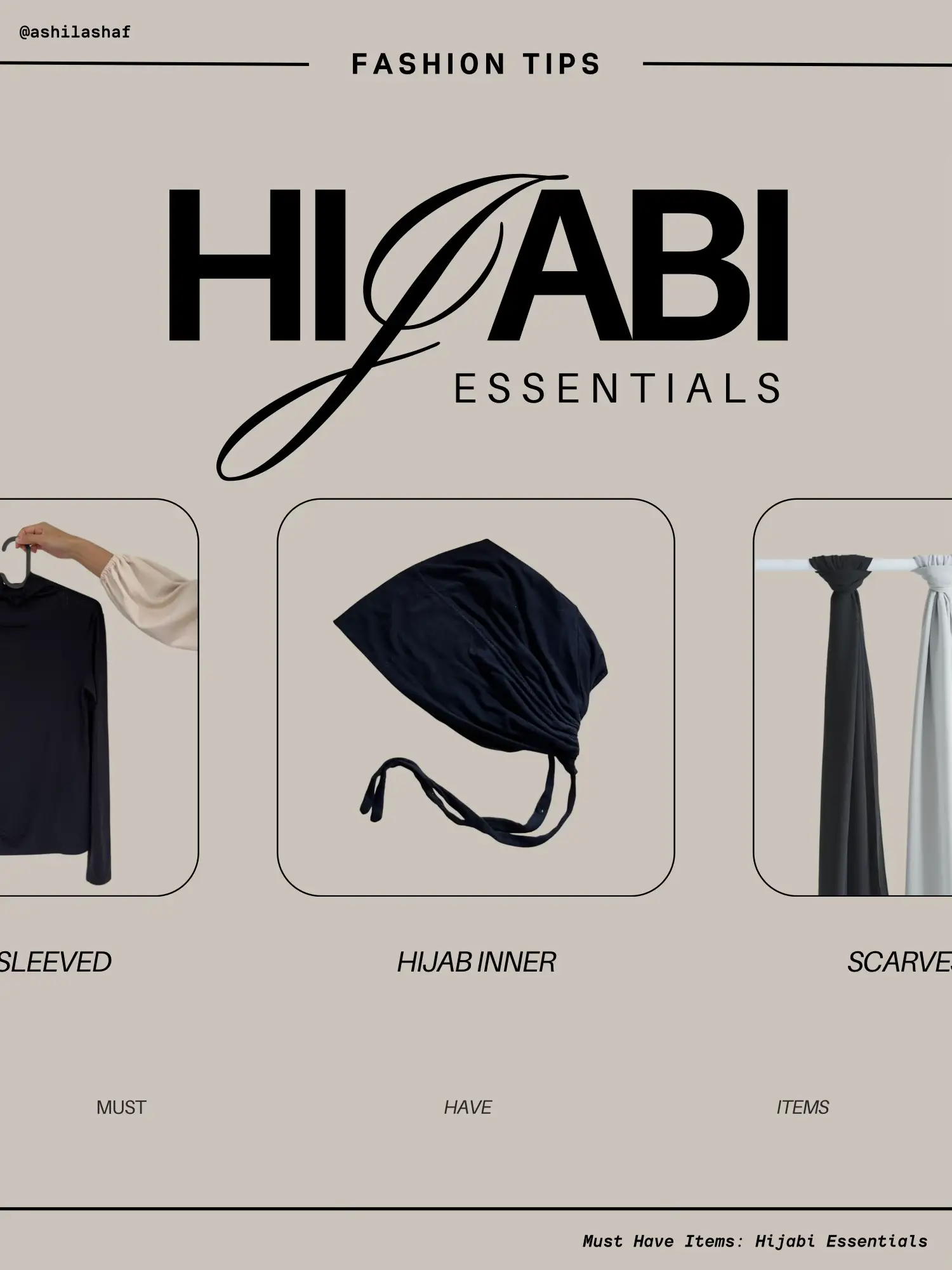 6 Must Haves Hijab Essentials How to choose right hijab material,Inner  caps,accessories & organizer 