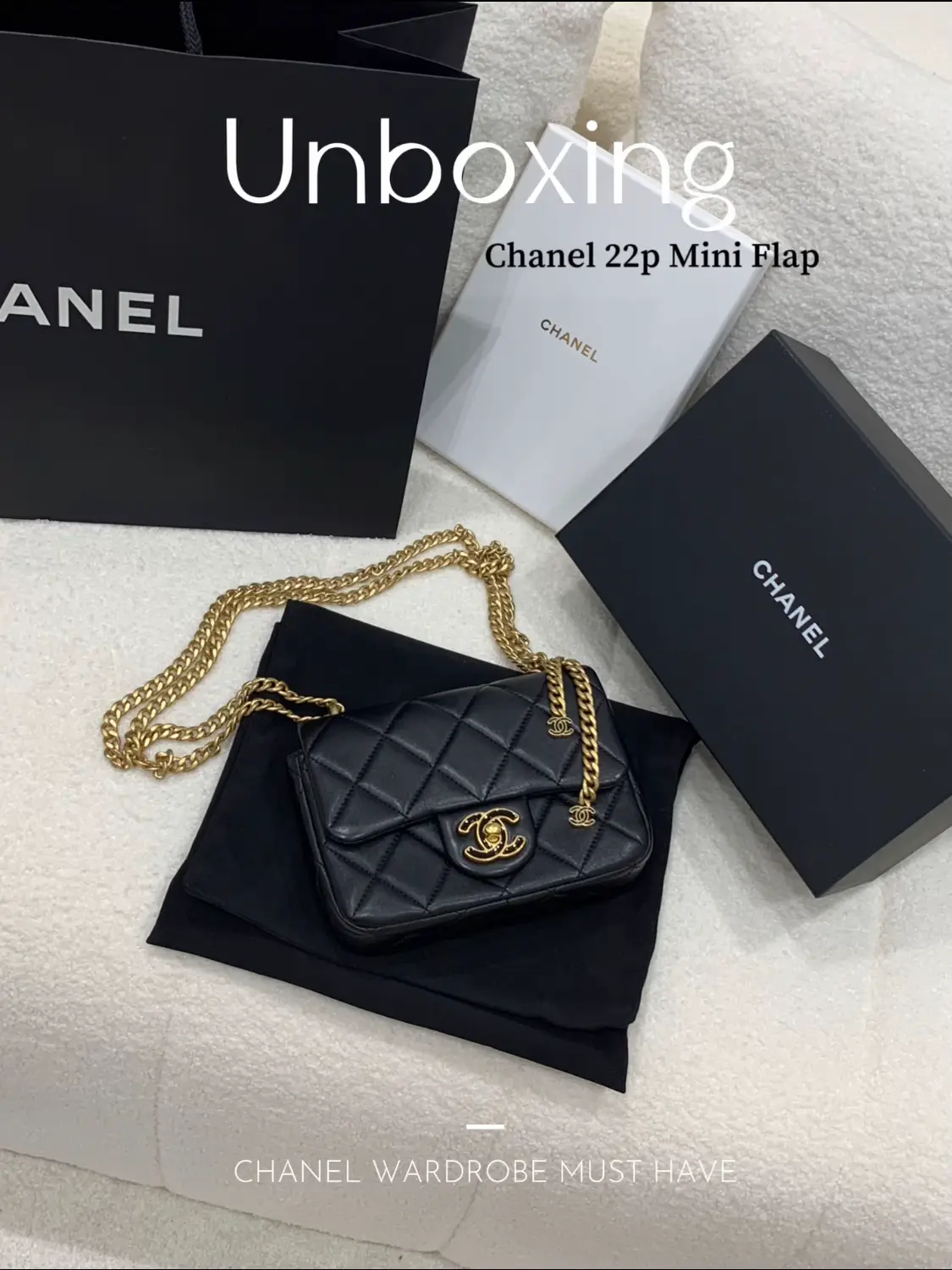 🇲🇾Unboxing Chanel 22p Mini Flap 🖤, Article posted by DM Luxshop