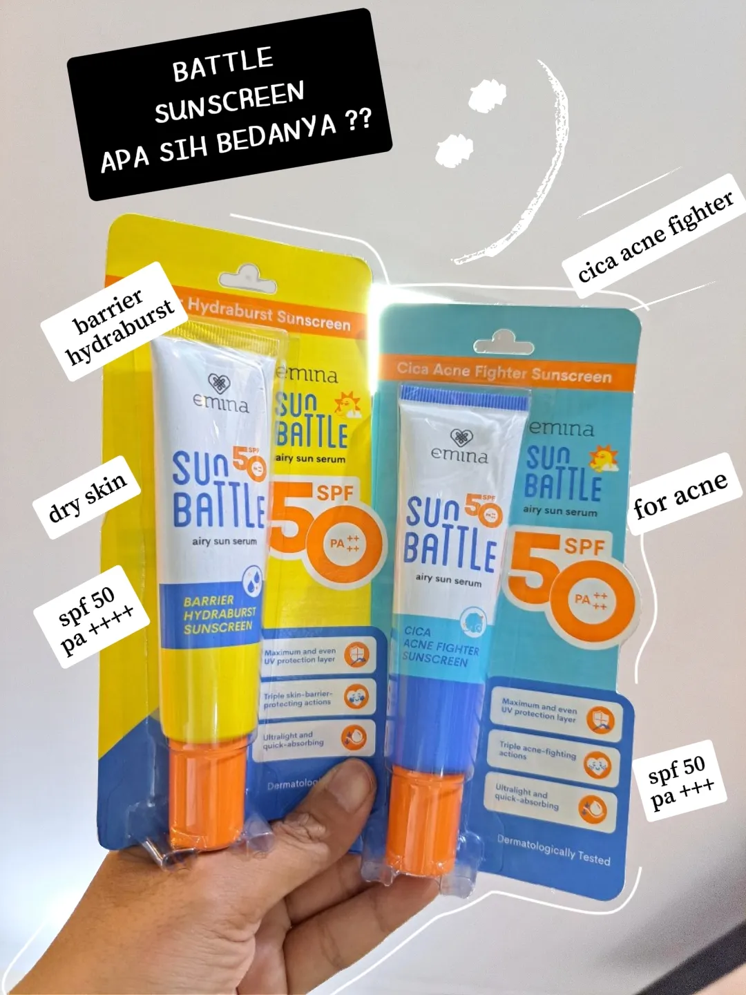 Sun cream emina sales