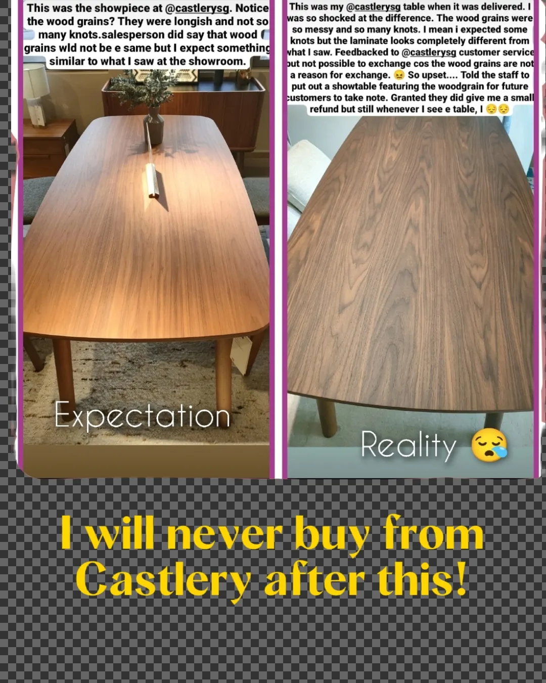 Dressing table store castlery