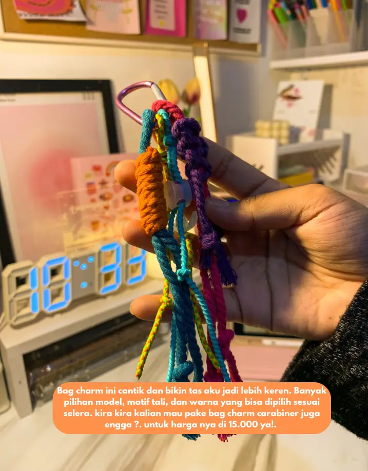 OVY Carabiner Macrame Keychain i'm ok（OVY Carabiner Macrame