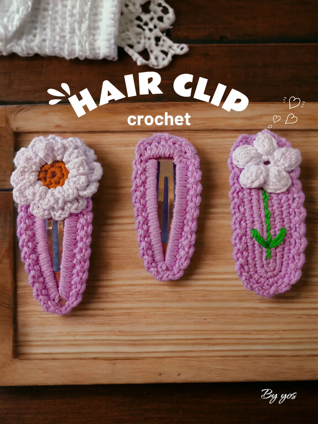 Beginner Crochet Hair Clips-Embroidery hairpin