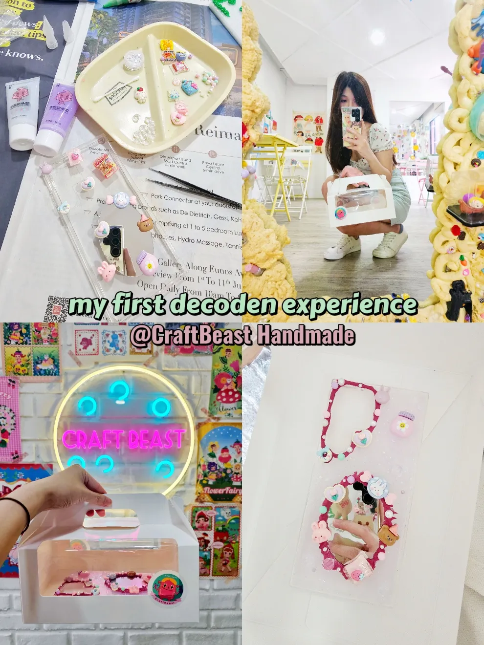 Decoden Cream Glue and Charms Phonecase Kit ,decoden Kits for