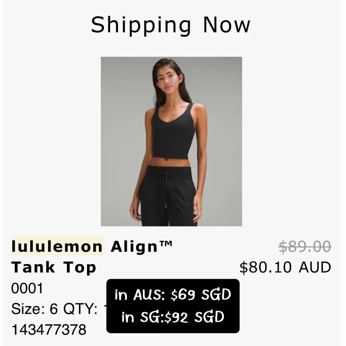 Not lulu leaving the sensor tag on the wmtm align tank 😒 : r/lululemon