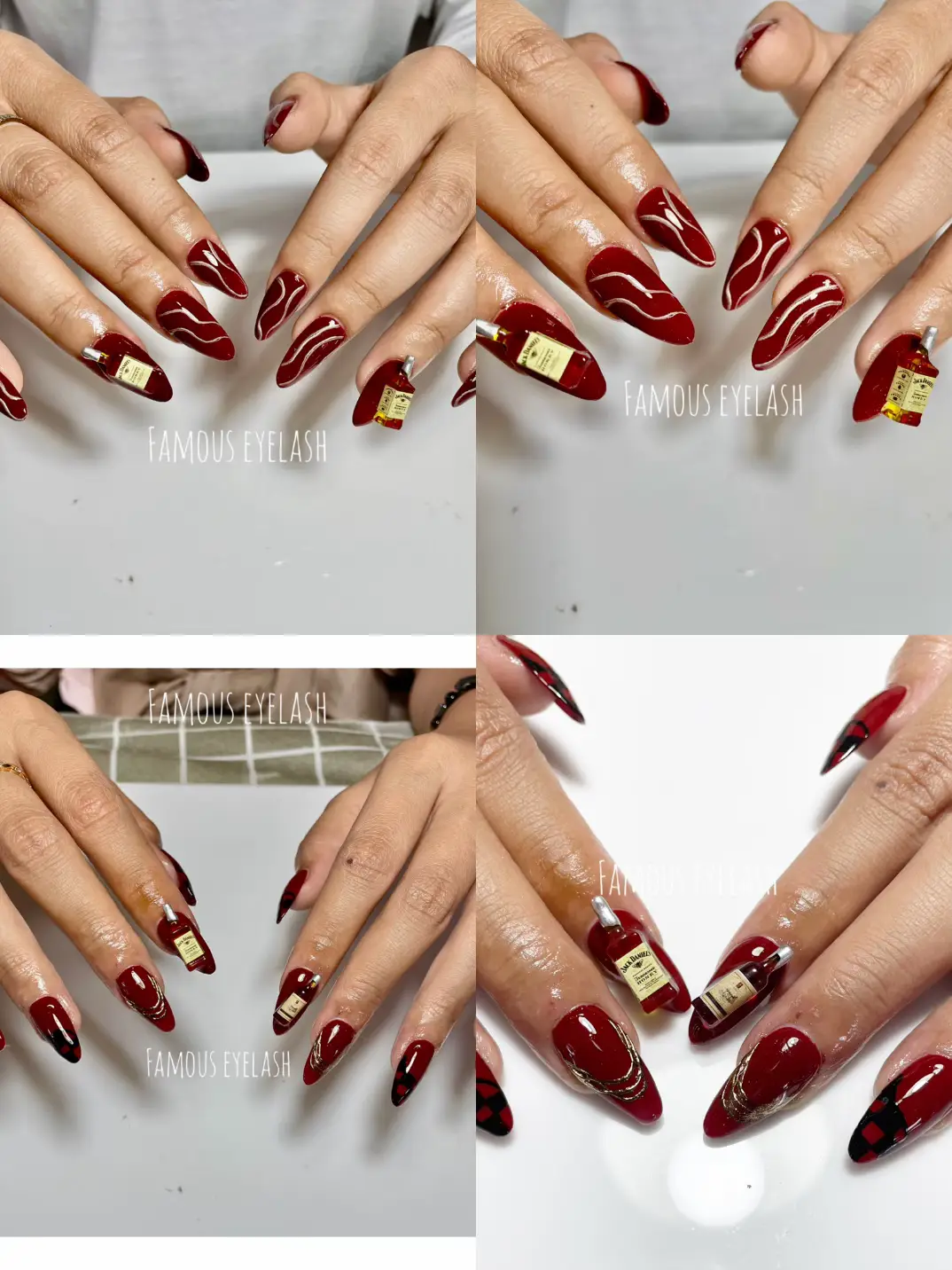 Maroon nail art, Gallery posted by Hanif Nurany