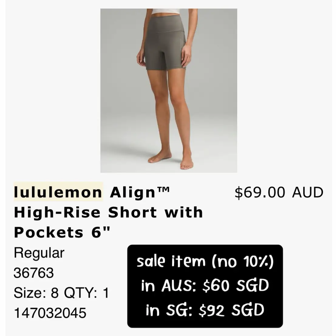Lululemon Align Super High Rise Short *10 - Desert Teal - lulu fanatics