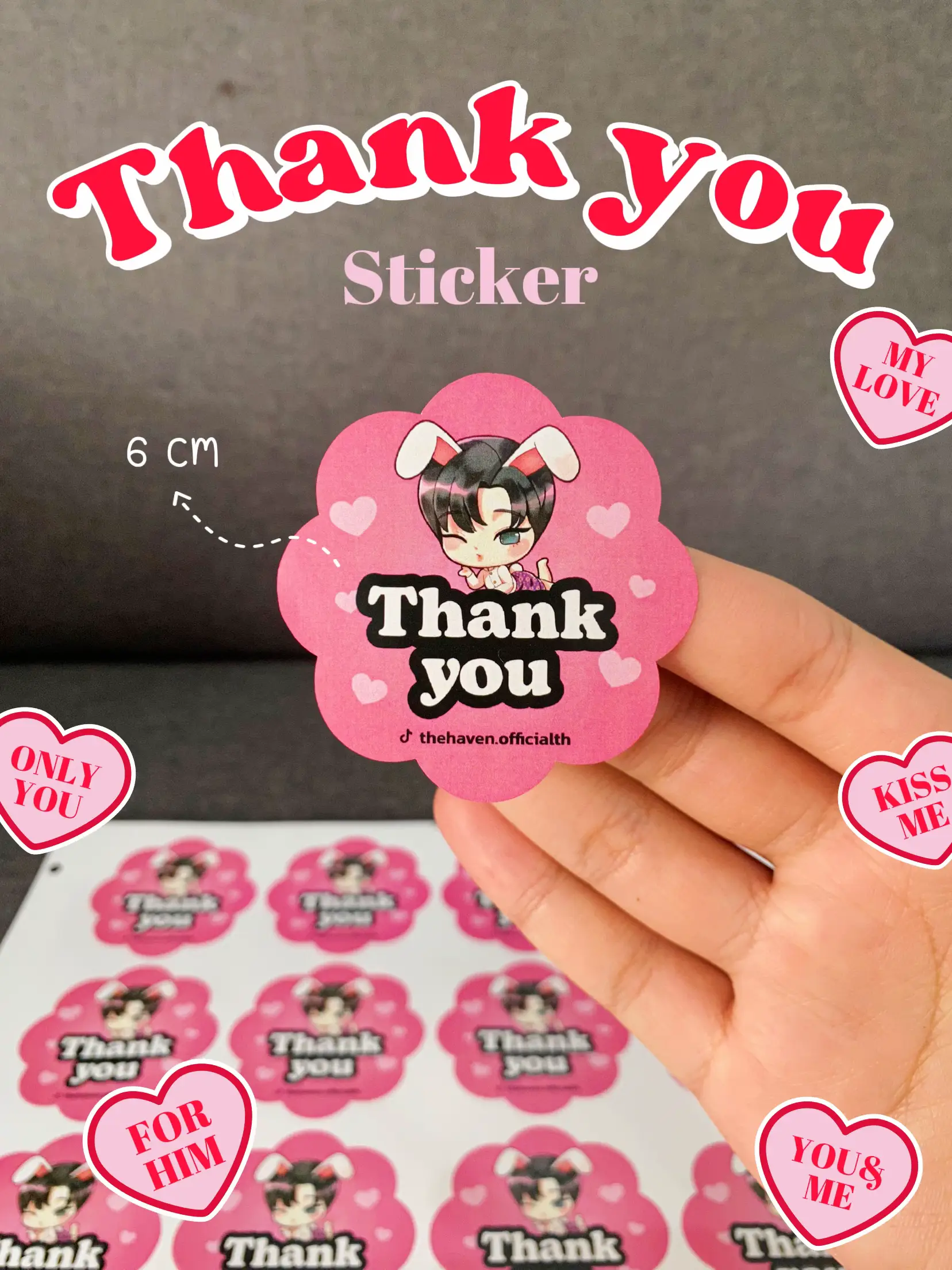 Thank you😍 sticker | แกลเลอรีที่โพสต์โดย Non Supachok | Lemon8