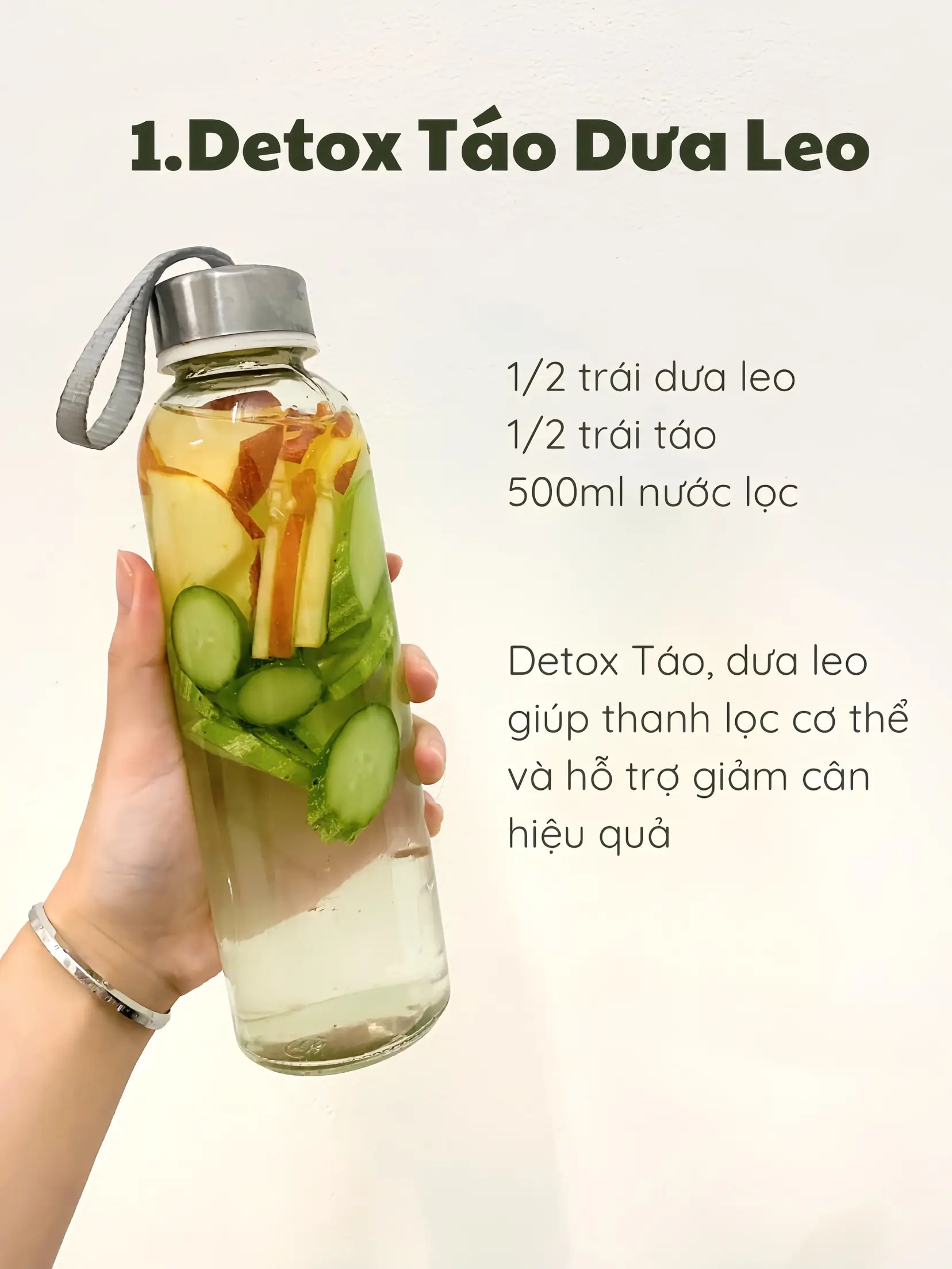 Cách Làm Detox Táo Dưa Leo