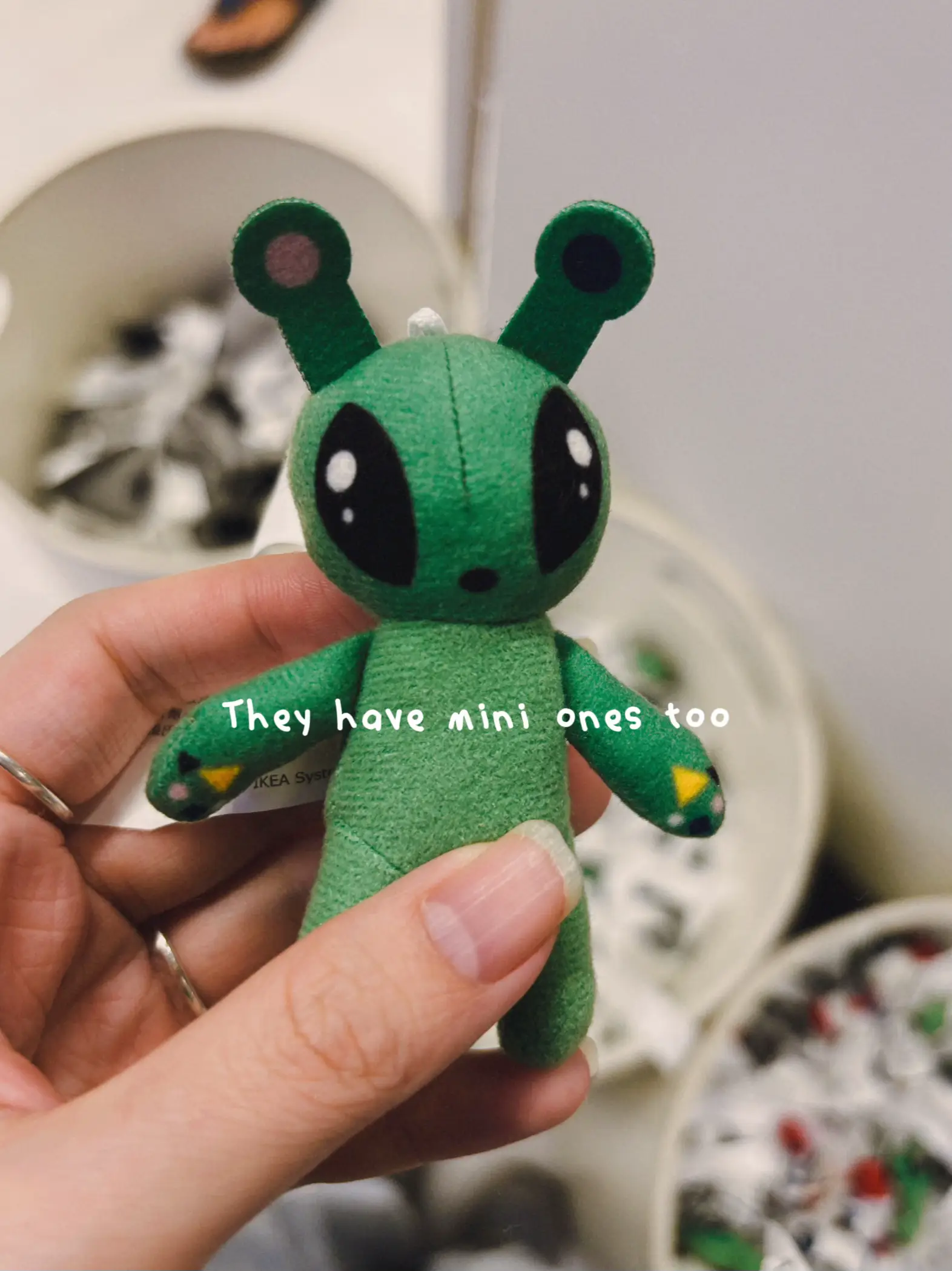 AFTONSPARV Soft toy, mini-alien/green, 4 - IKEA
