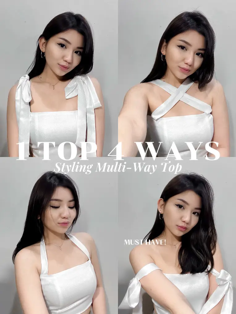 [MUST HAVE!] MULTIWAY TOP : 1 TOP 4 STYLES🤩 | Galeri diposting oleh ...