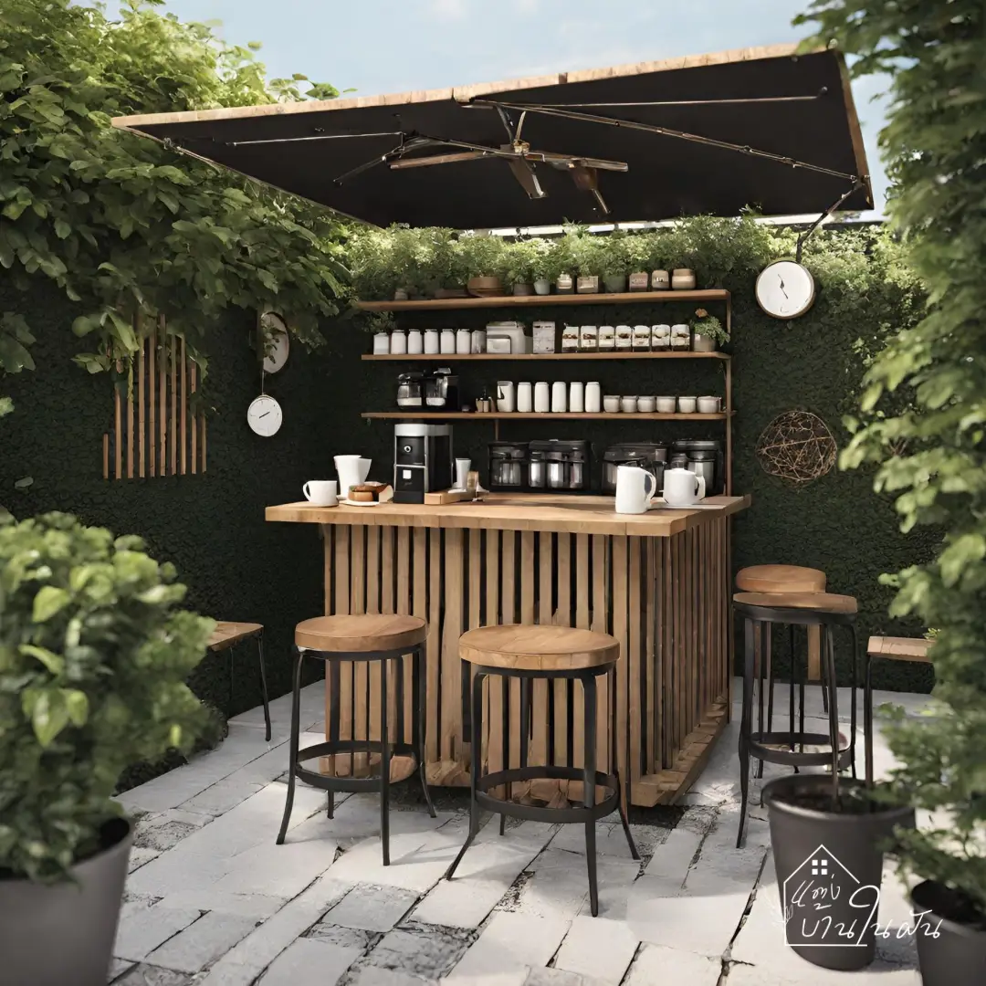 ไอเดียจัดมินิบาร์กาแฟในสวน- | แกลเลอรีที่โพสต์โดย แต่งบ้านในฝัน | Lemon8