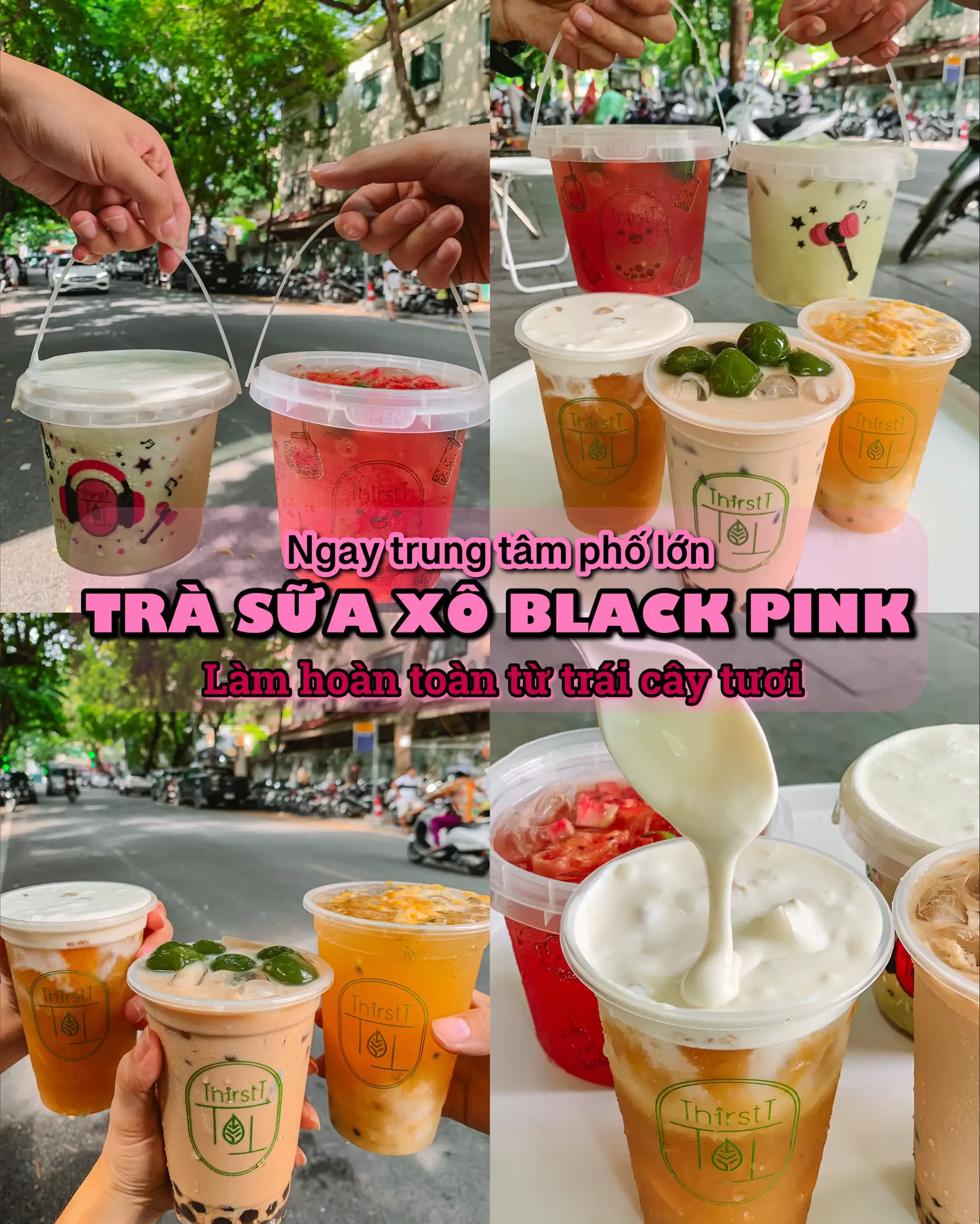 🌟TRÀ SỮA XÔ BLACK PINK- LÀM TỪ TRÁI CÂY TƯƠI🌟 | Bộ sưu tập do ...