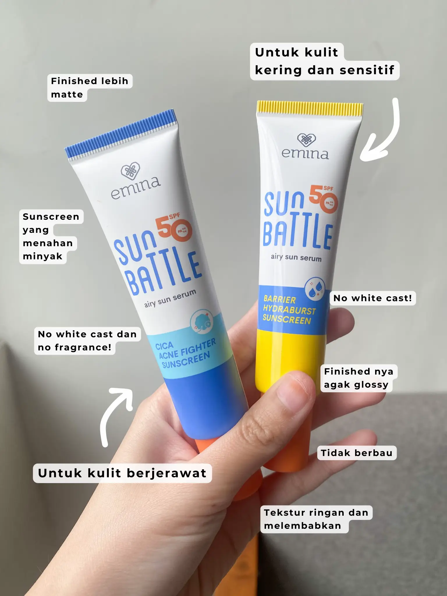 Sun cream emina sales