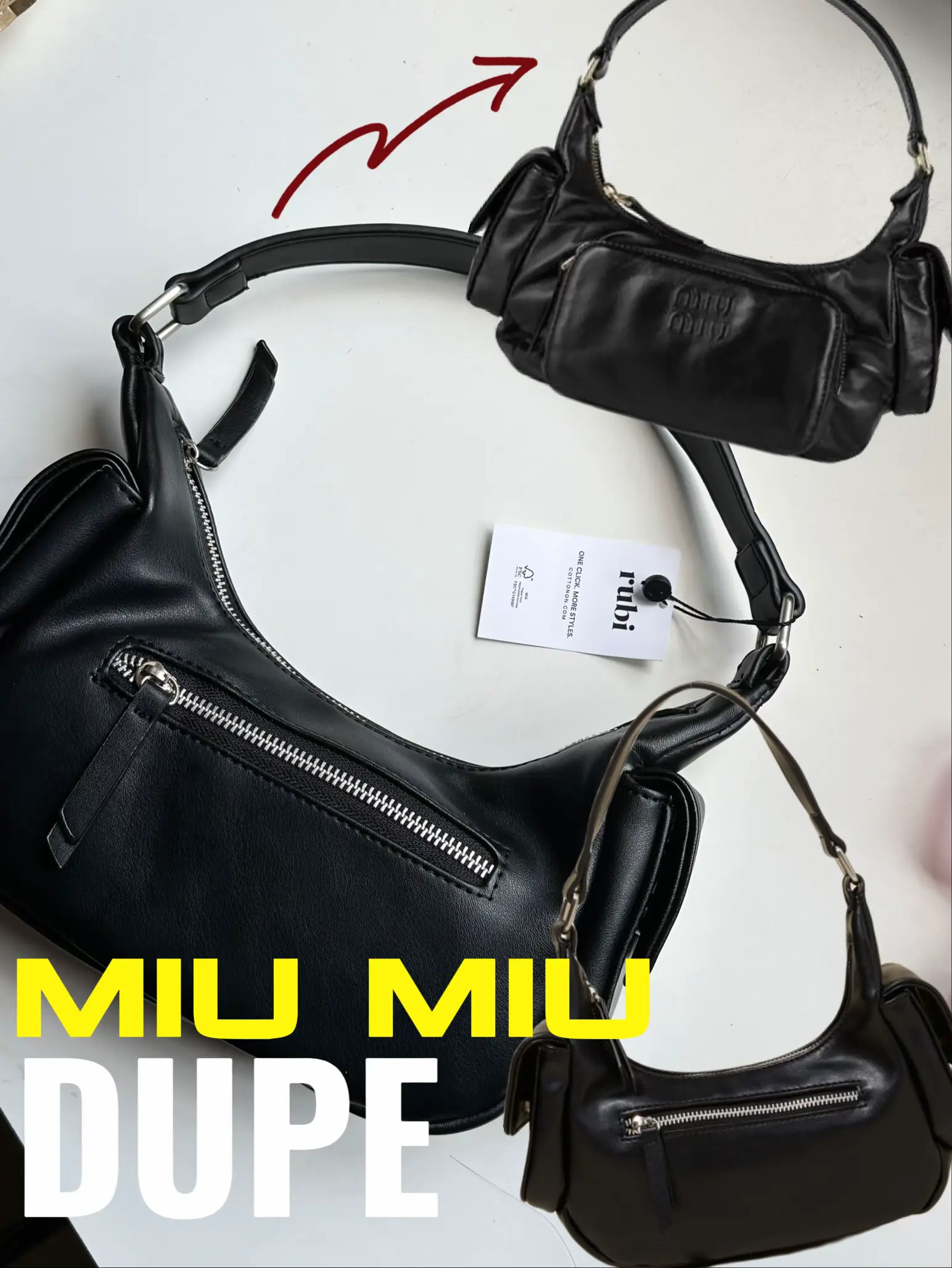 Miu Miu Nappa Leather Pocket Bag in White