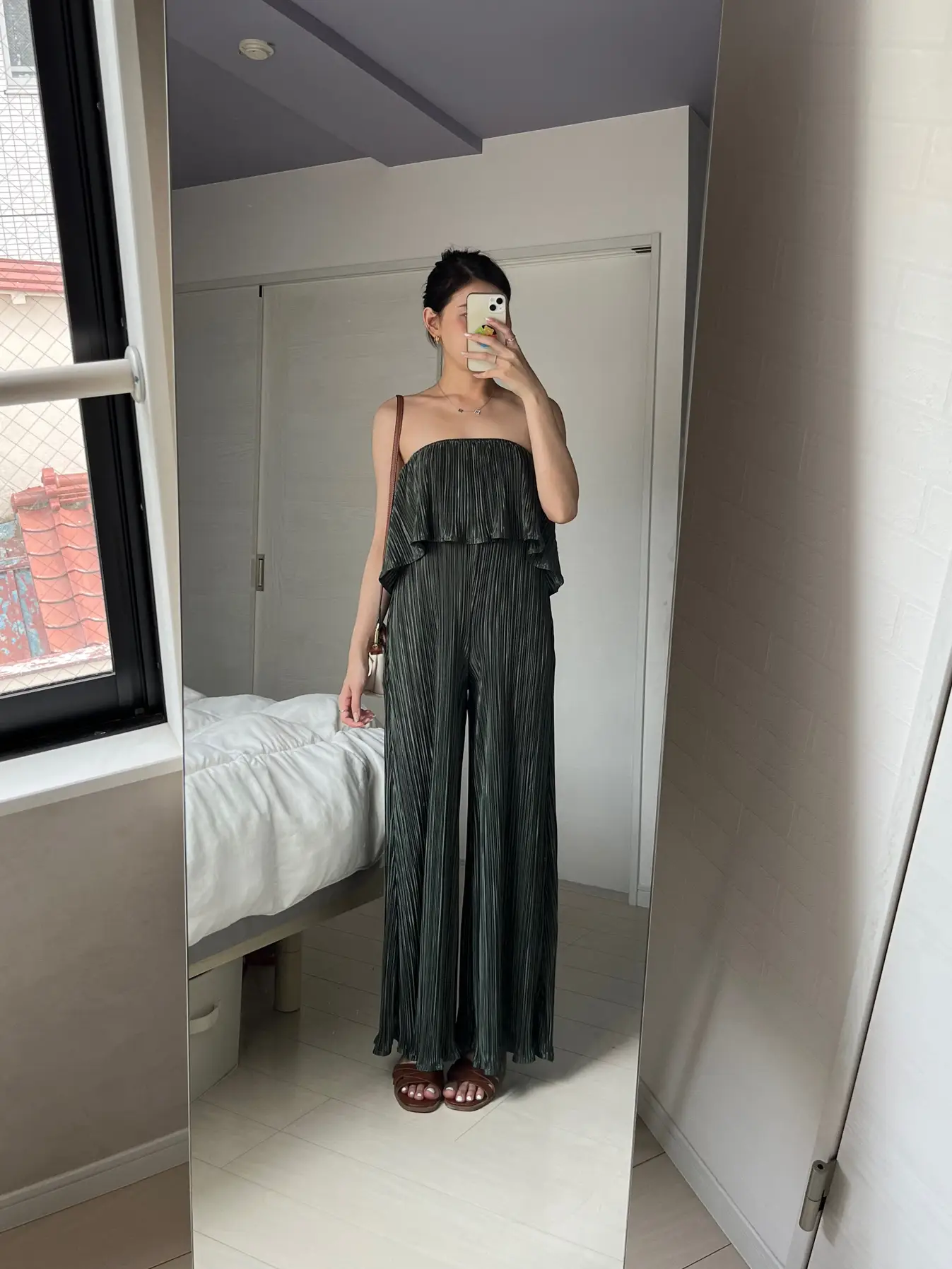 WOMEN'S PLEATED STRAIGHT PANTS (CO-ORD)