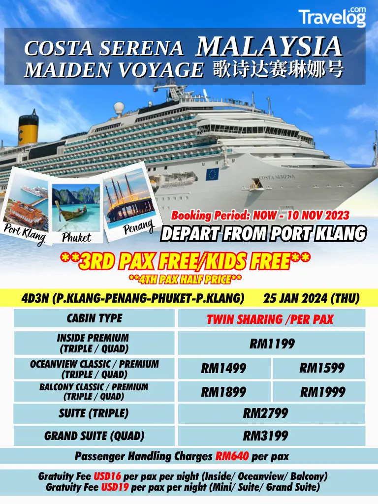 🛳️ Costa Serena Cruise (Ex-Port Klang) | Galeri disiarkan oleh Travelog ...