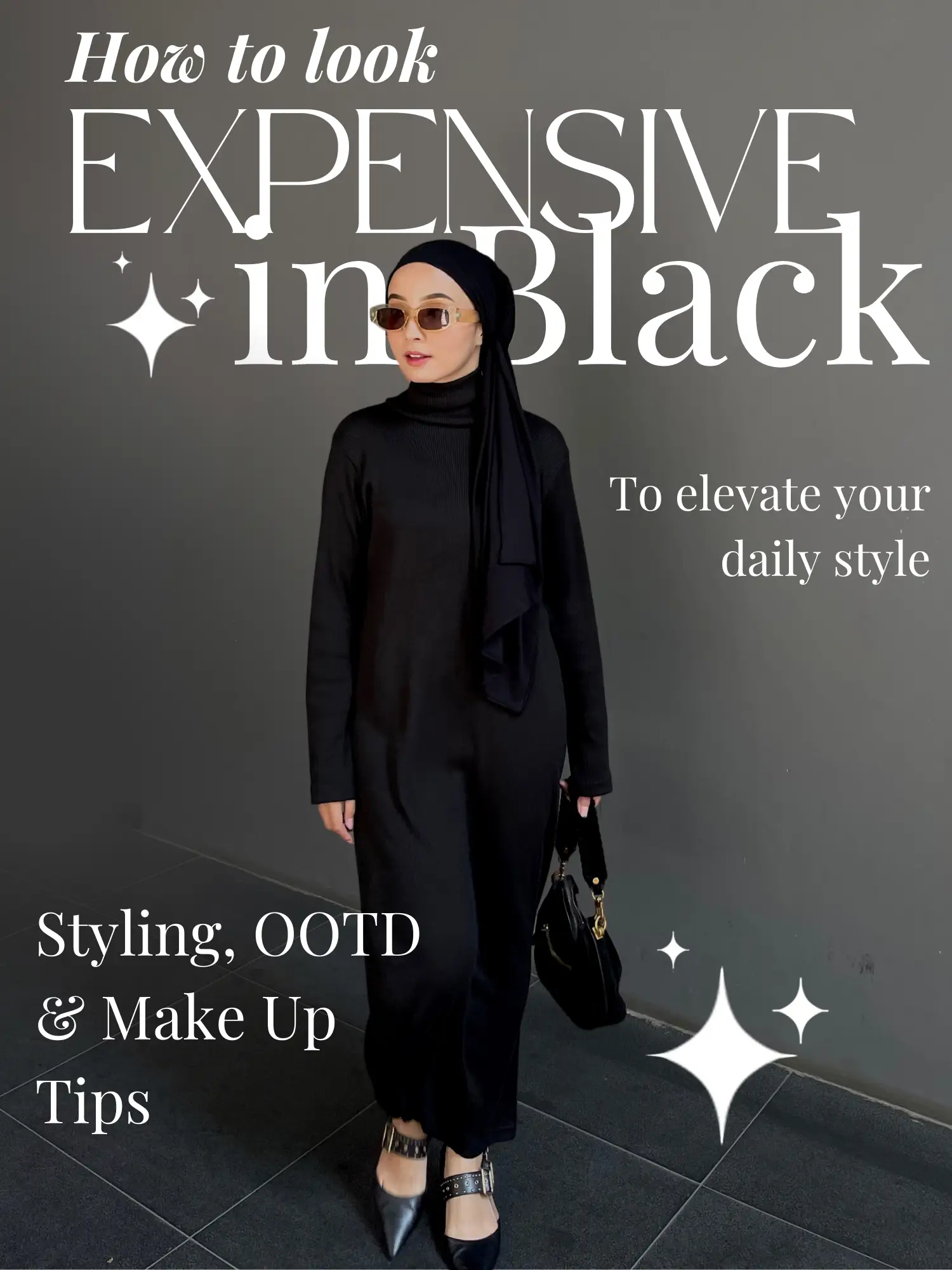 HOEW TO LOOK EXPENSIVE WITH BLACK!🕶️ | belgisalhamid が投稿した
