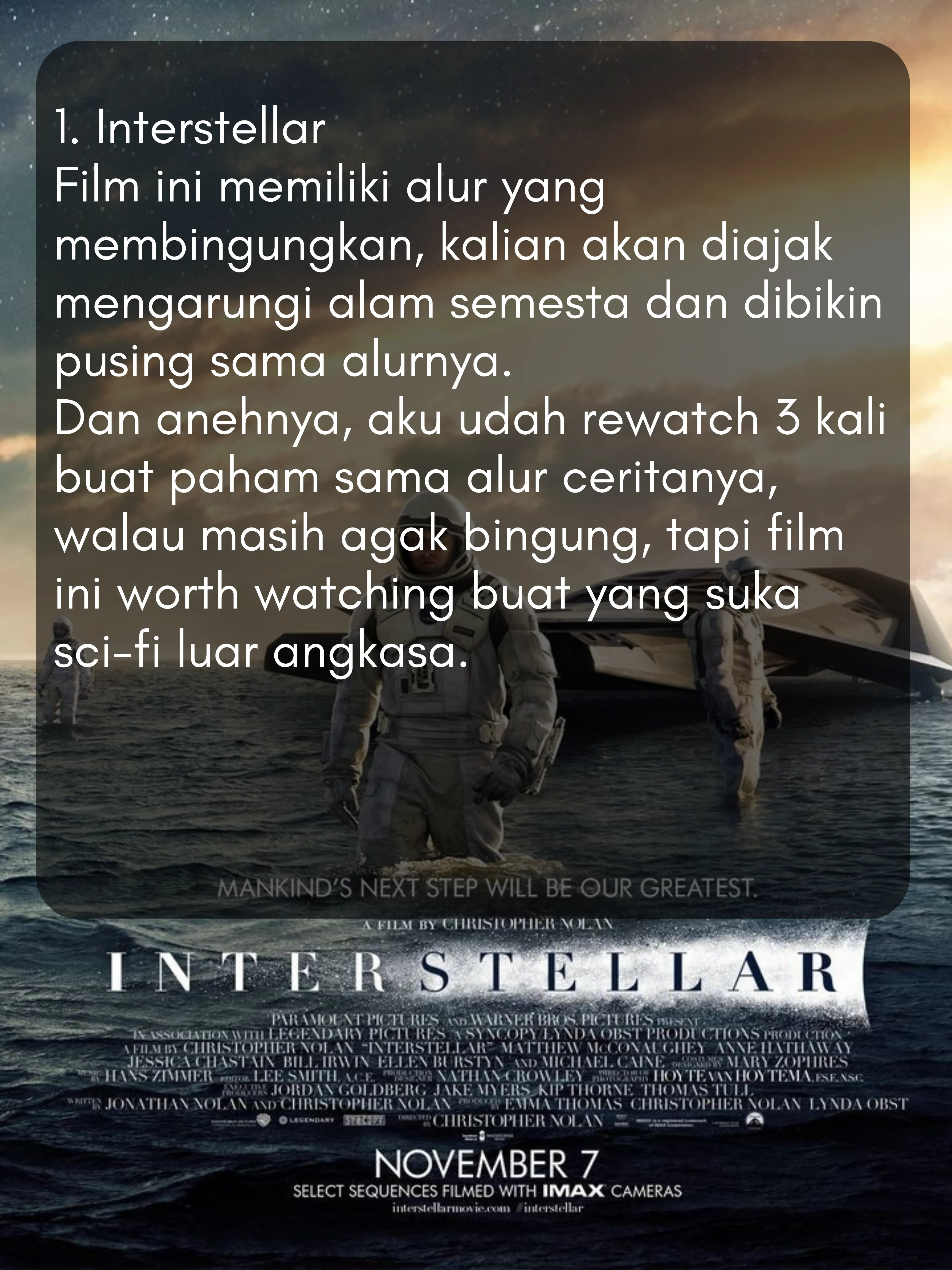 Nonton best sale streaming interstellar