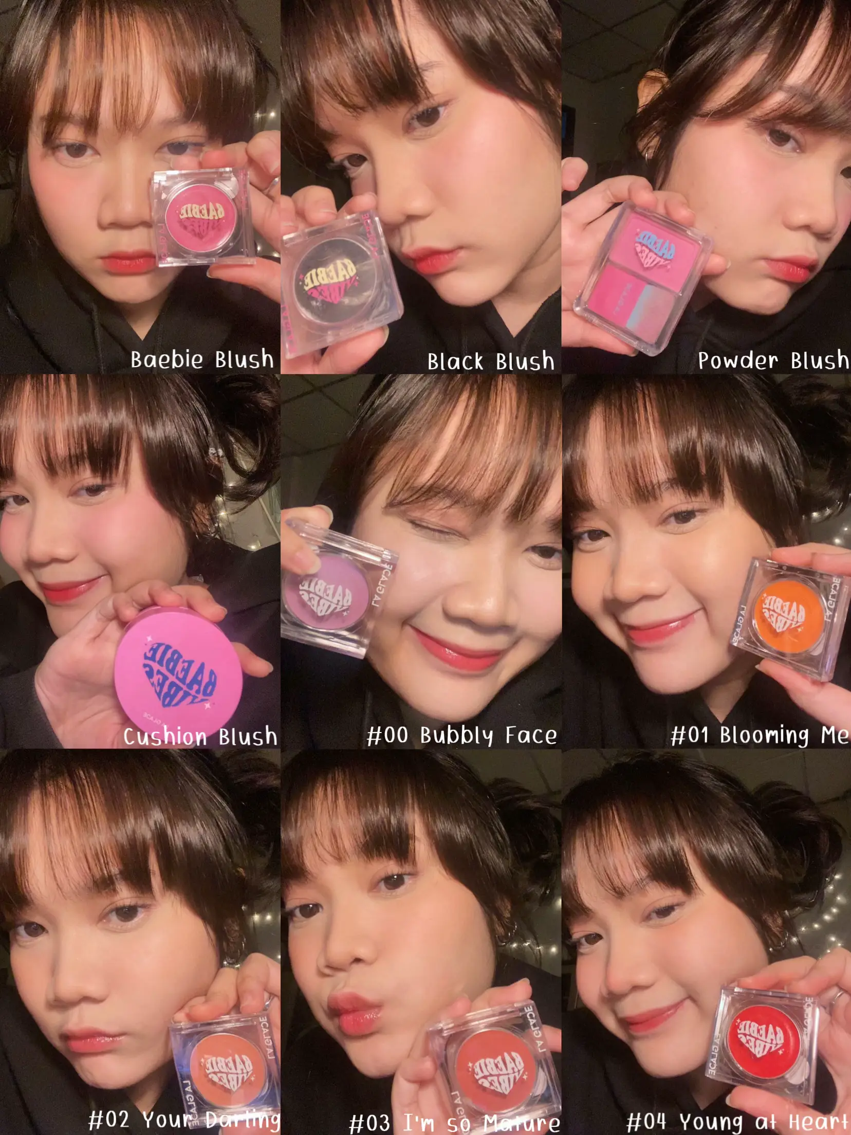 LA GLACE Blush💖 รีวิวบลัชลากลาส ทุกสี ทุกรุ่น ️ แกลเลอรีที่โพสต์โดย