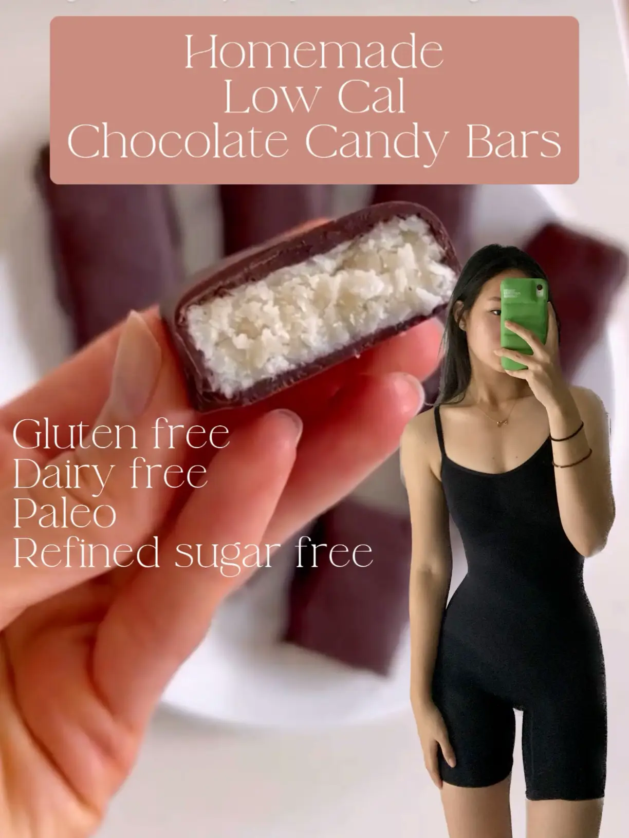 Homemade Low Cal Chocolate Candy Bars | Video published by Scharlieze |  Lemon8