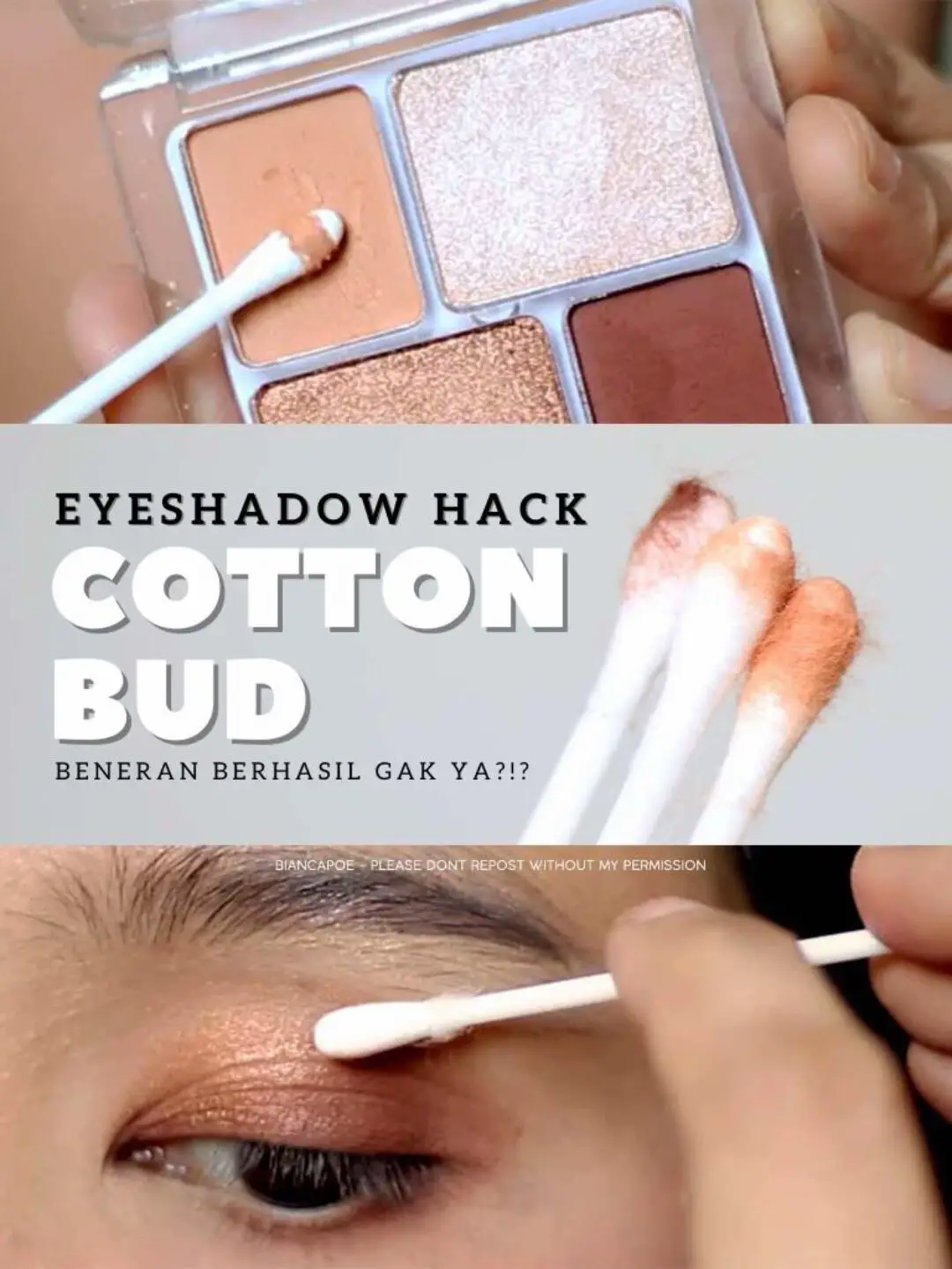 EYESHADOW HACK PAKE COTTON BUD, BERHASIL GAK YA?