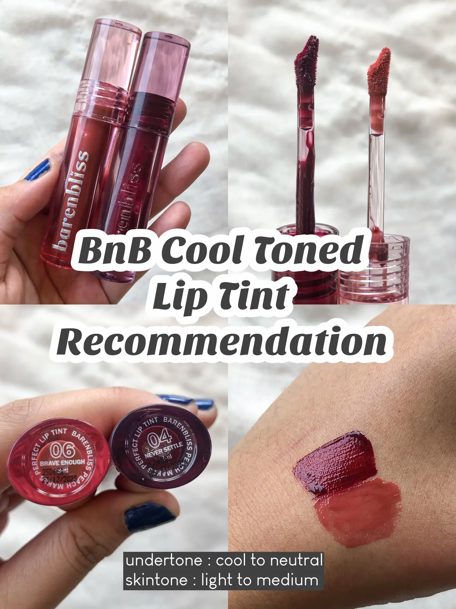 Rekomendasi Lip Tint Cool Tone Bare n Bliss | Gallery posted by Farah🥕 |  Lemon8