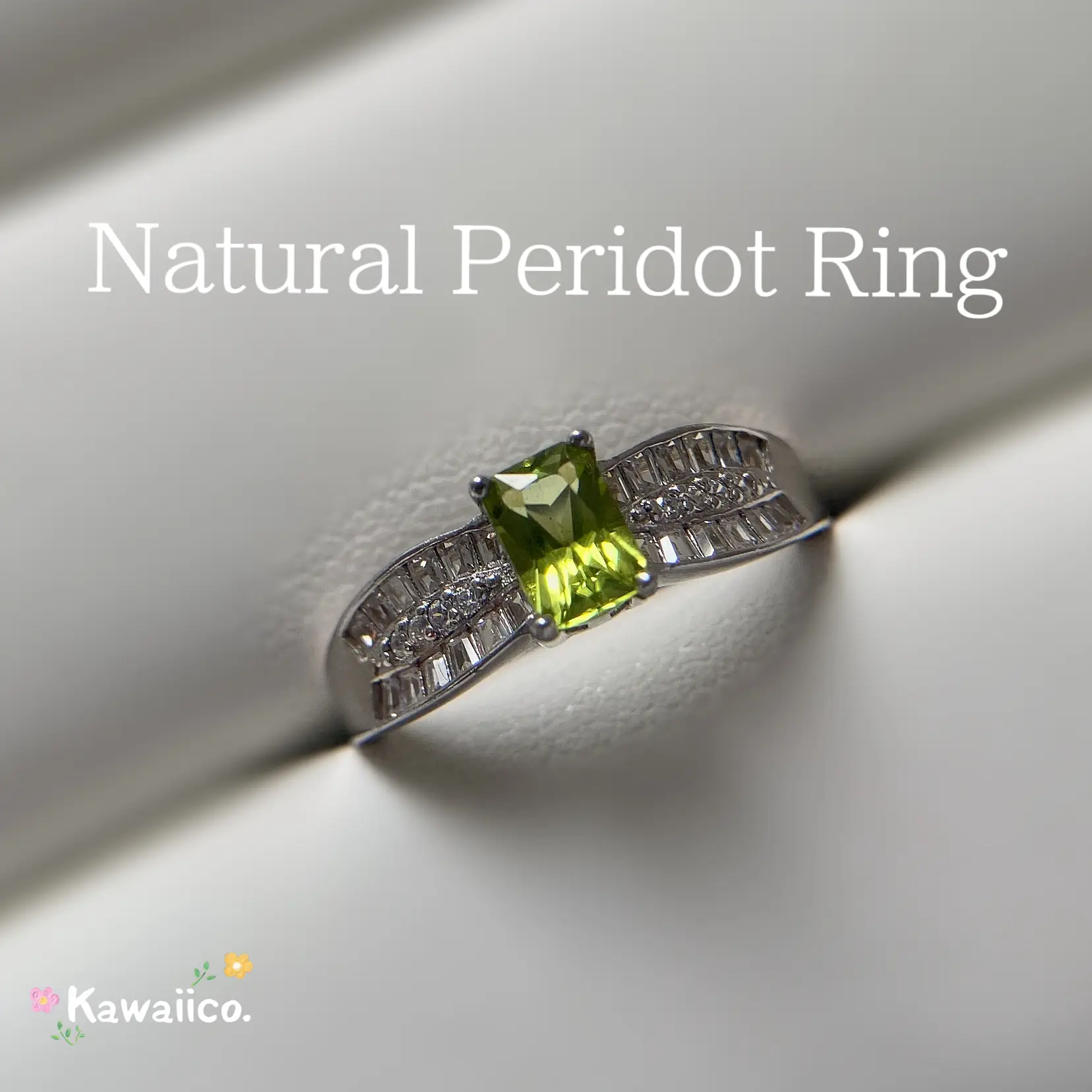 Natural hot sale peridot ring