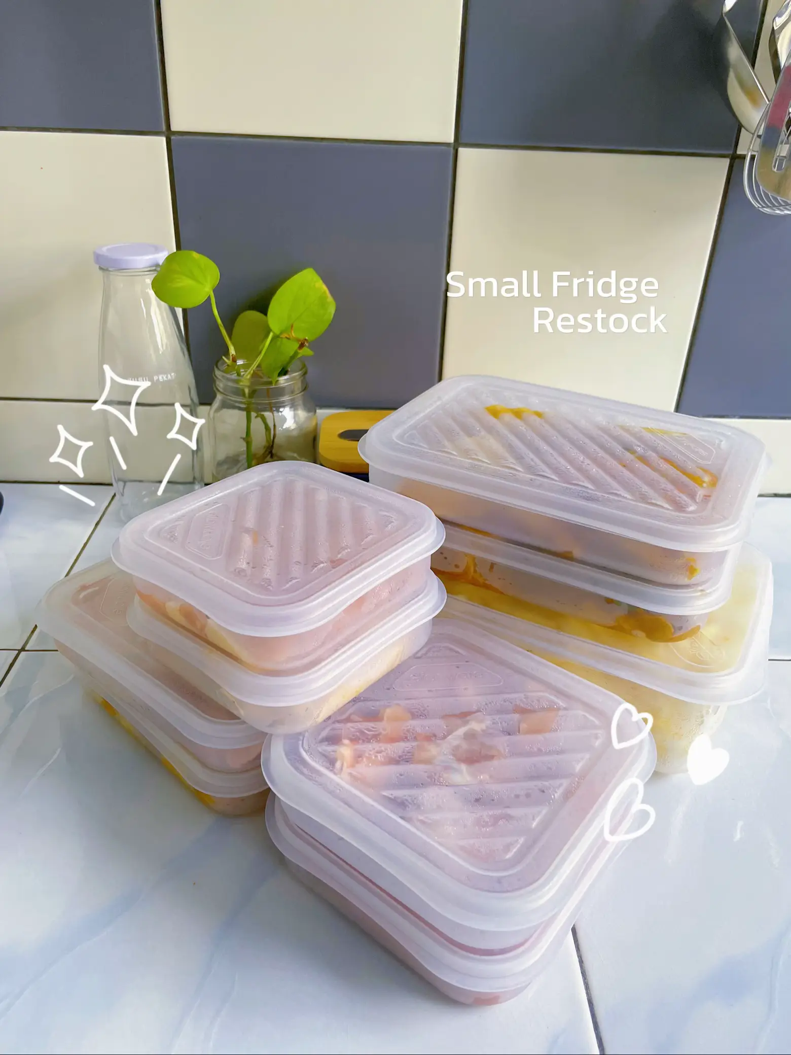 Mini fridge restock 🤍🫶, Video published by Stylewithmepnw