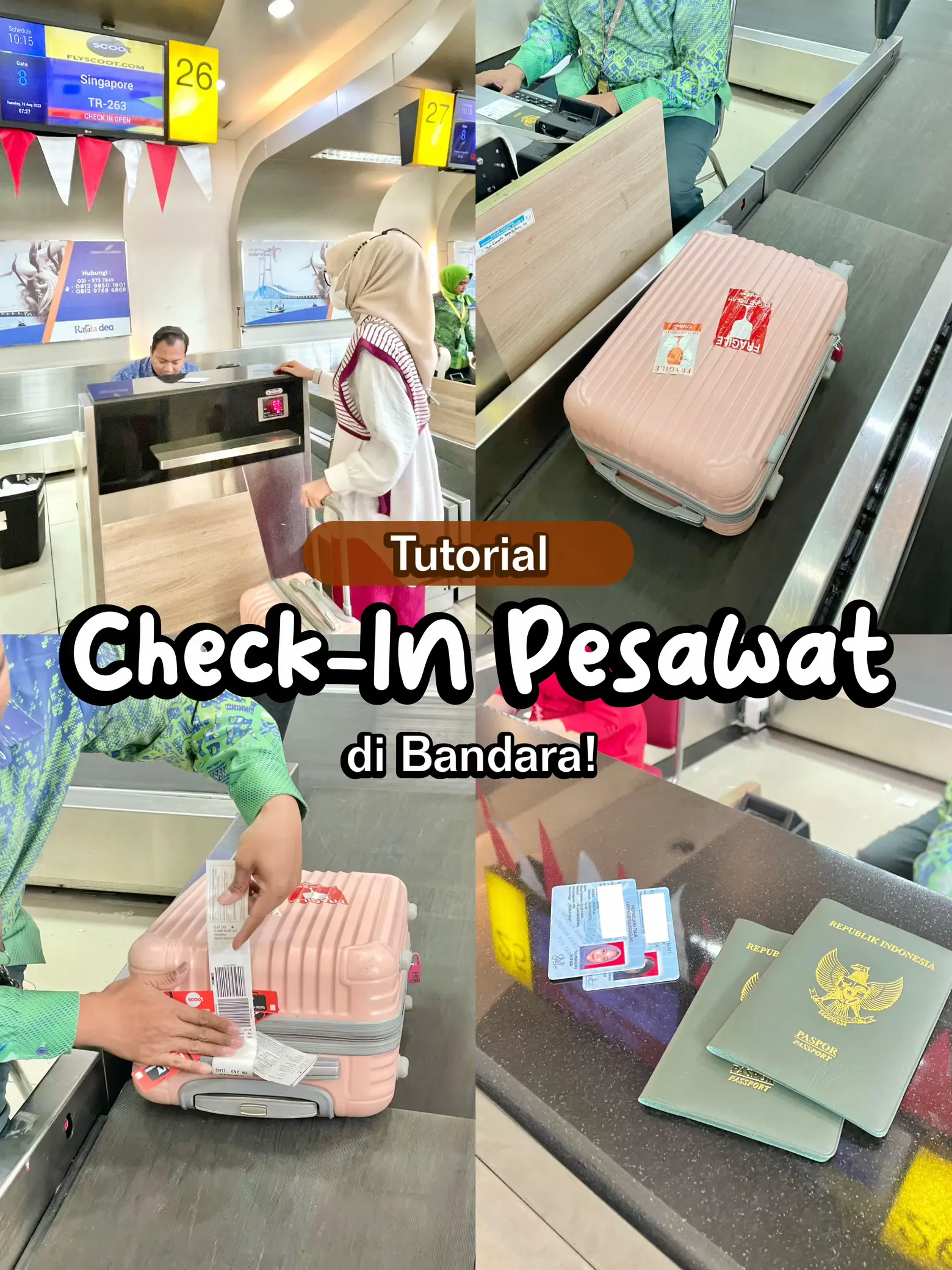 Tutorial Check-In Pesawat di Bandara! ️ | Galeri diposting oleh Putri ...