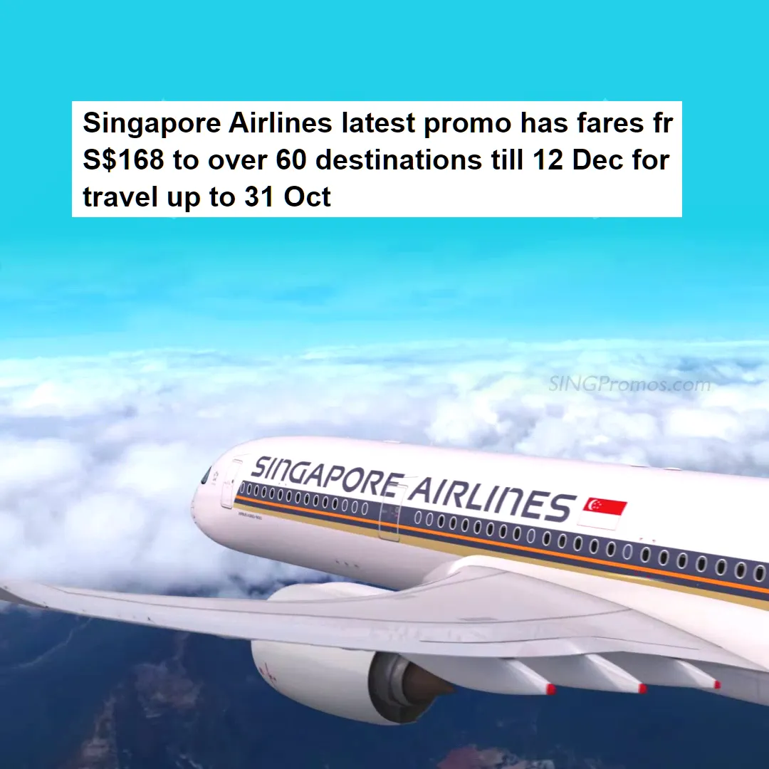 SIA latest promo has fares fr S$168 😍😱's images(0)
