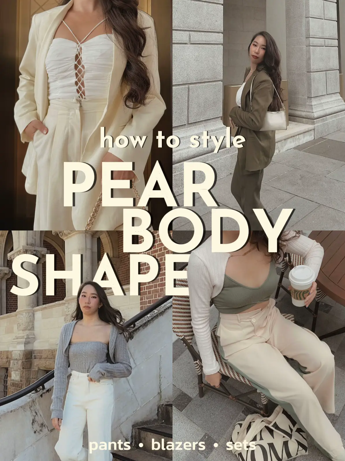 Pt2: Pear body shape outfit Inspo Comment down if you want moreee🤍 Deets  •Look1-Pants @whysobluelove Corset - Thrifted •Look2-T