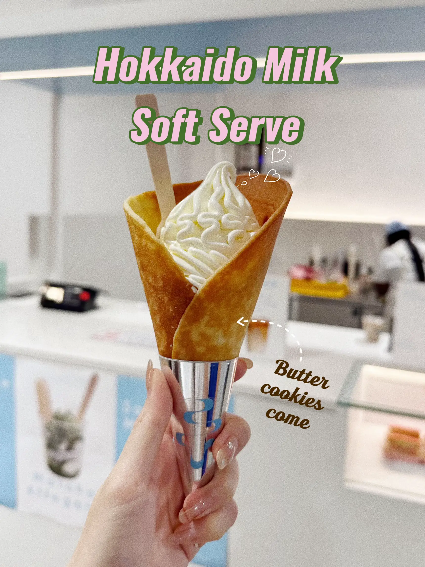 SOFT SERVE WITH BUTTER COOKIES CONE ?!?!'s images
