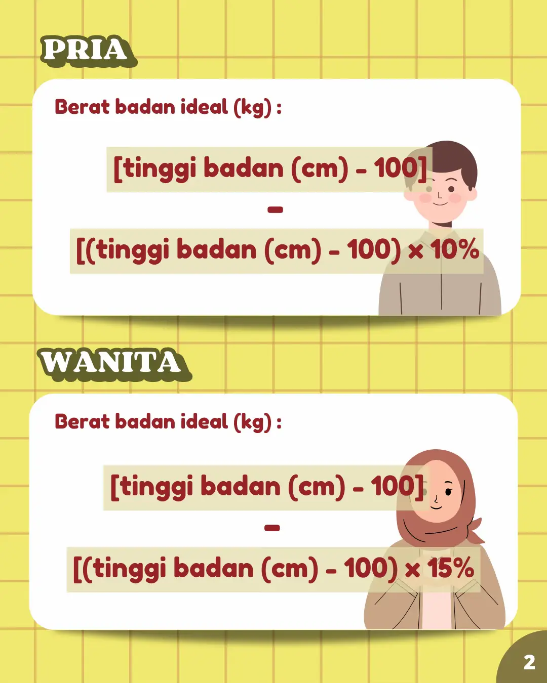 Cara Hitung Berat Badan Ideal! | Galeri diposting oleh YellowFit | Lemon8