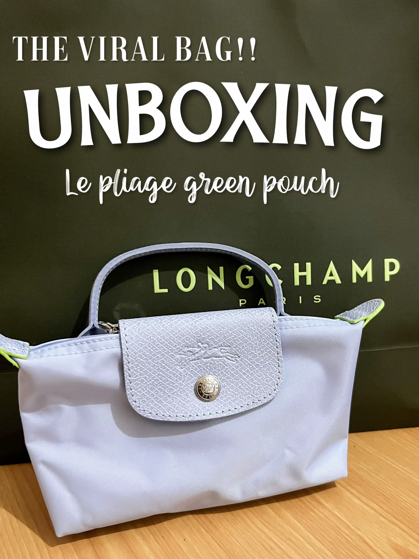 Longchamp Le Pliage Top Handle Green Pouch