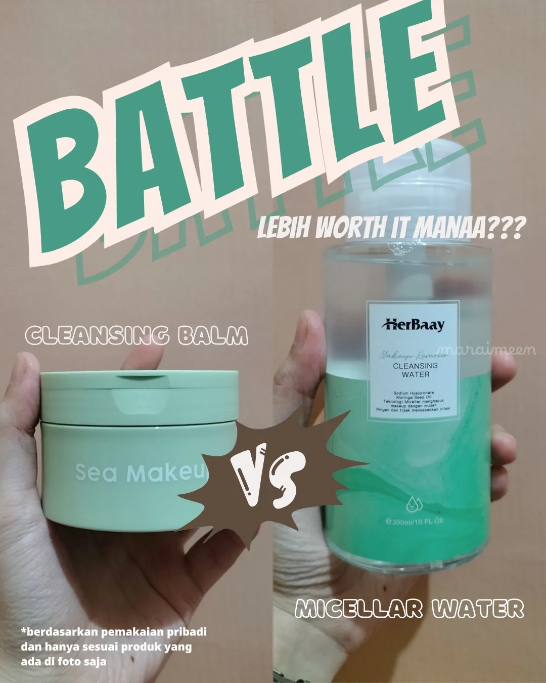 BATTLE MICELLAR WATER VS CLEANSING BALM Galeri diposting oleh fajriya.par ♈ Lemon8
