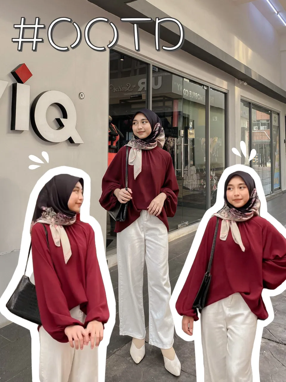 Maroon hijab clearance outfit