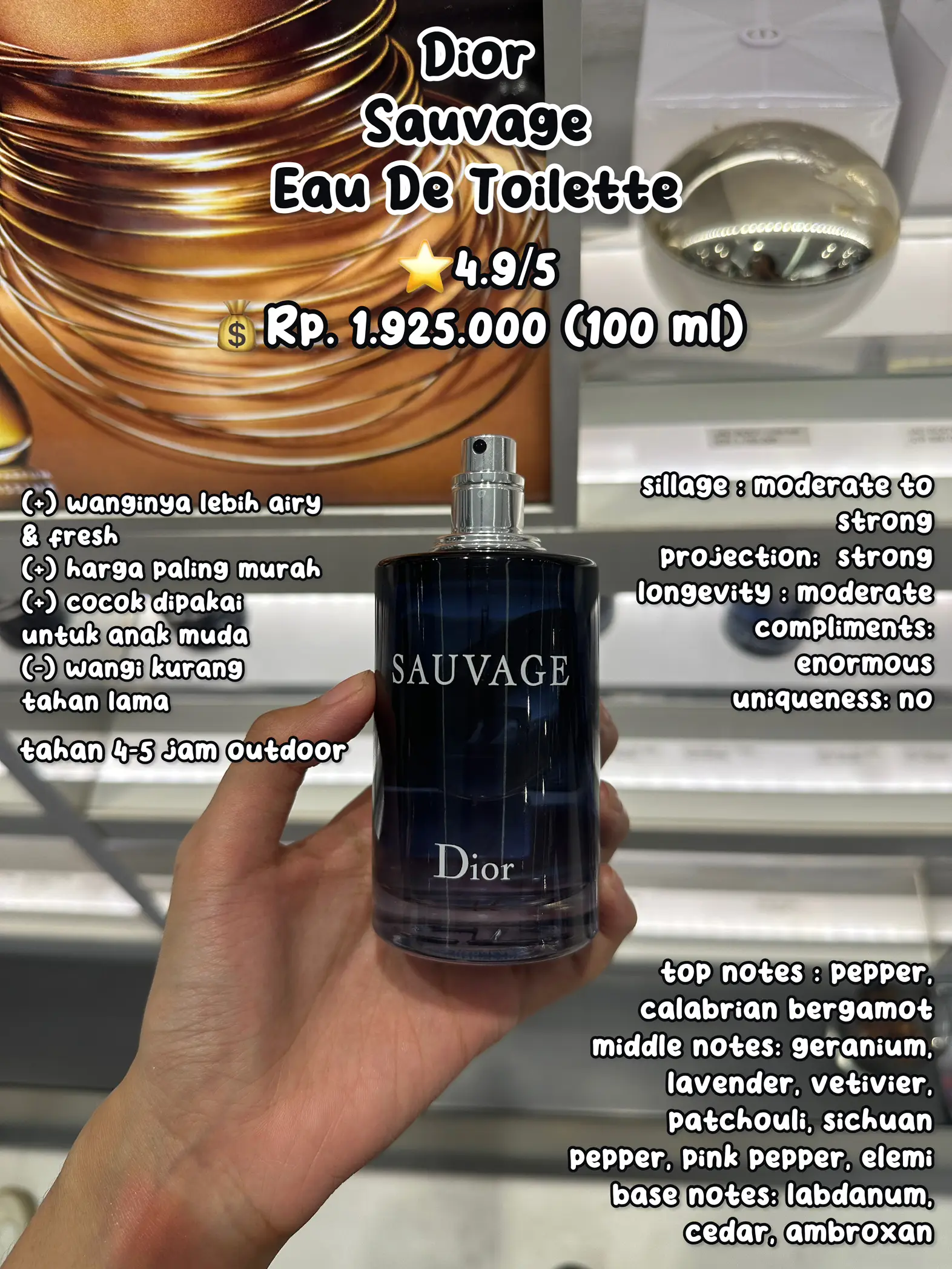 SAVE] Perbedaan Parfum Dior Sauvage!💣✨, Gallery posted by Putri A.