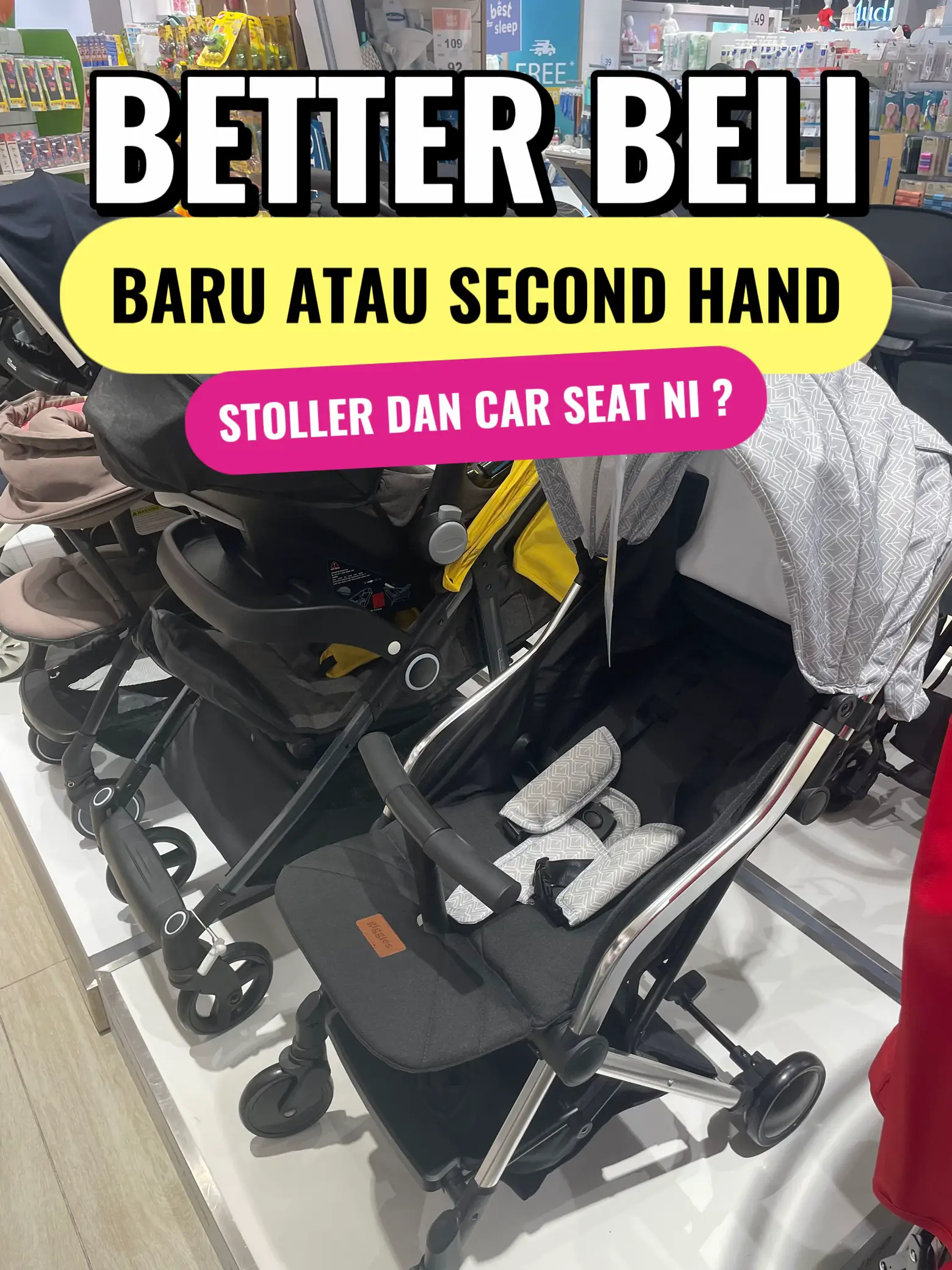 Stroller dan clearance car seat