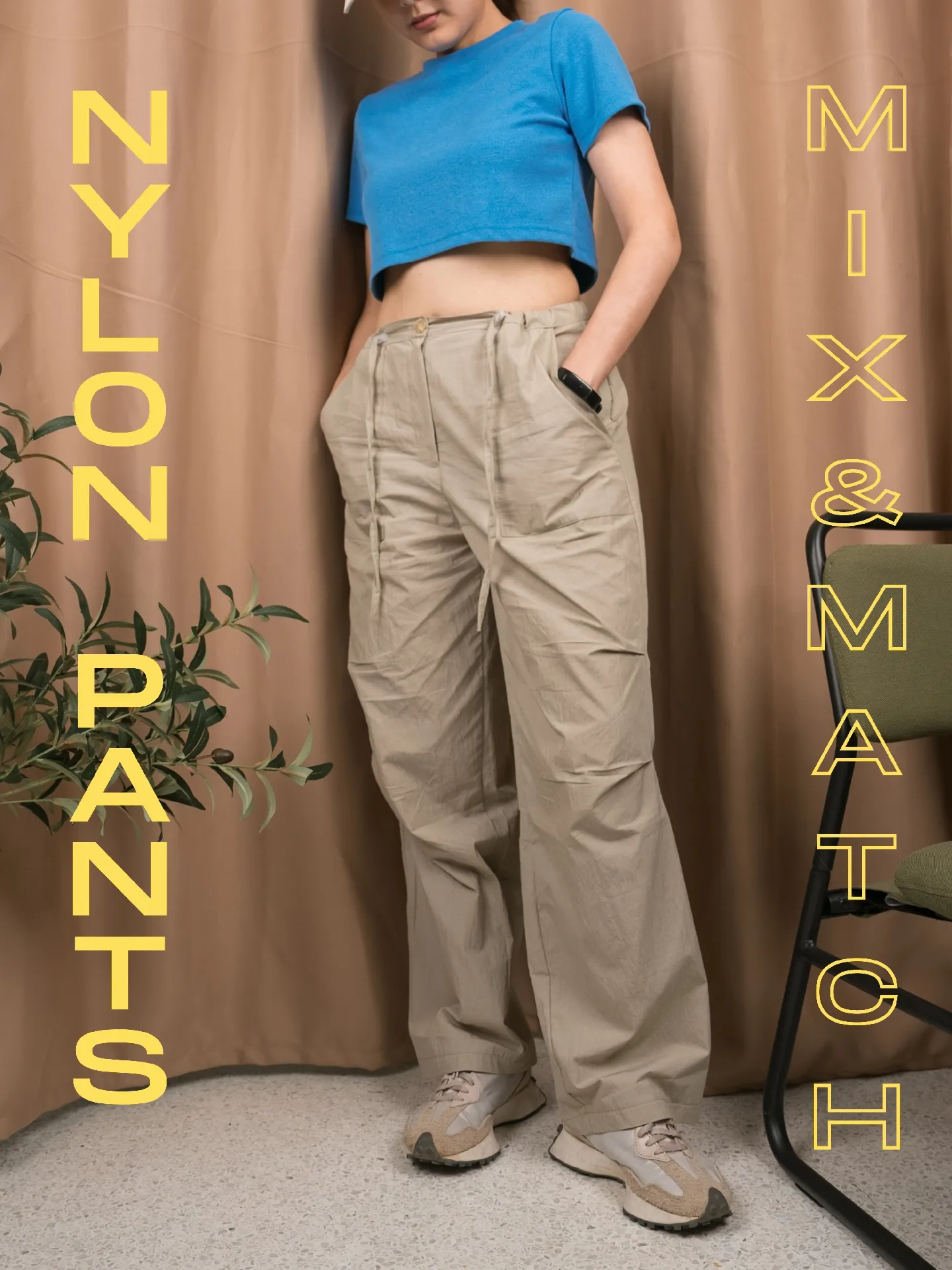 Nylon pants match. Not as hard as it looks!
