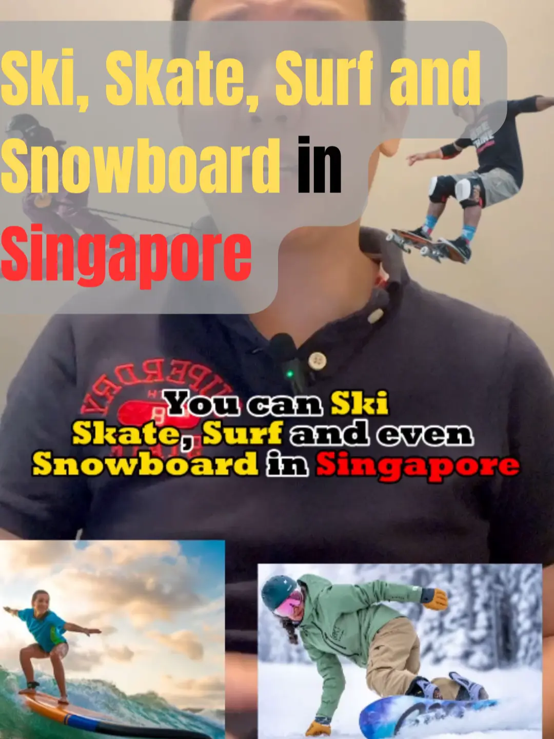 Ski, Surf, Skate and Snowboard in SINGAPORE Video published by Coachnicluo Lemon8