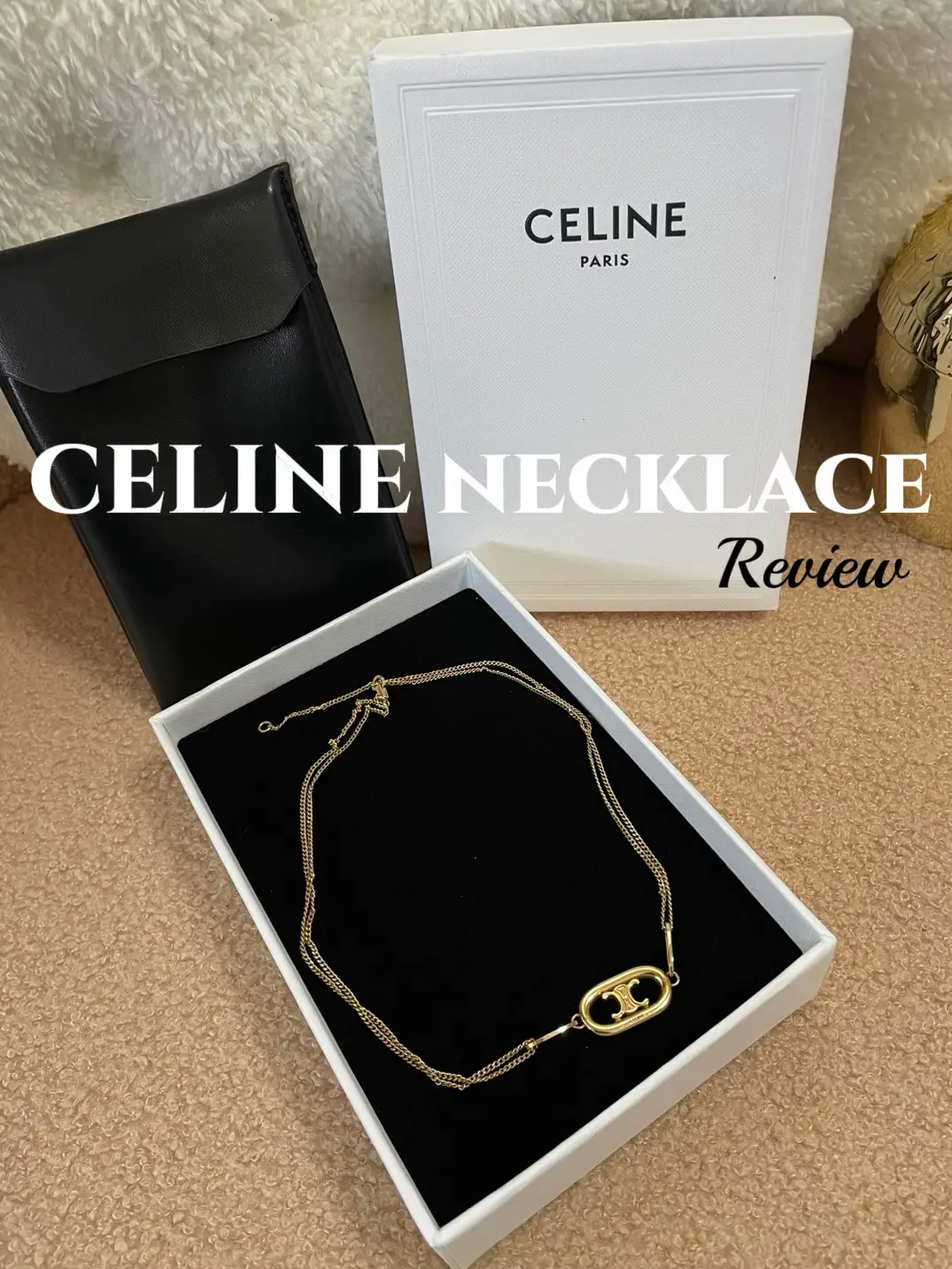 Celine letter store necklace dupe