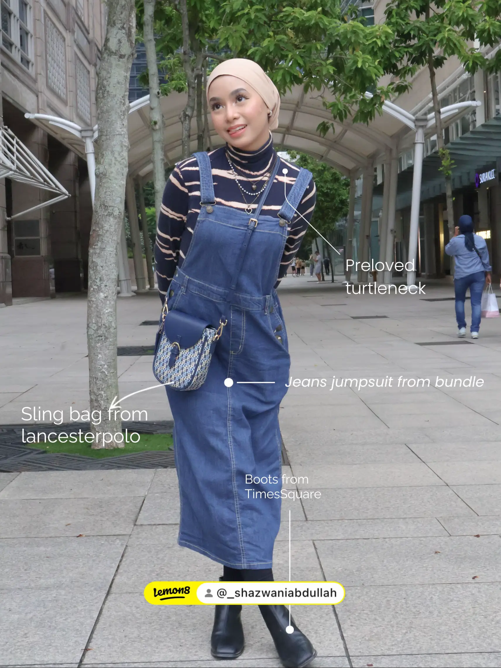 How i style my jeans jumpsuit skirt edition Gallery posted by Shazwani Dania Lemon8